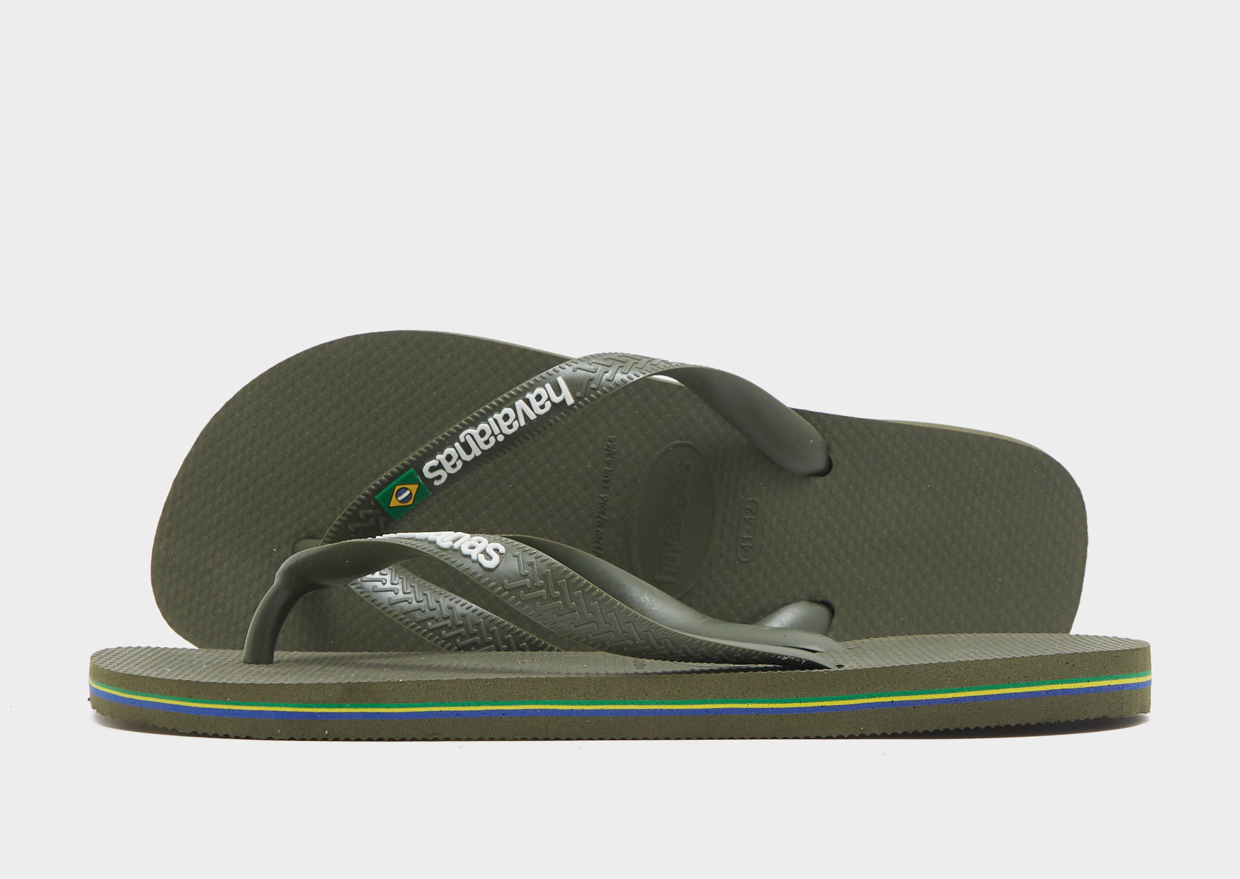 Green Havaianas Brazil Logo Flip Flops JD Sports UK
