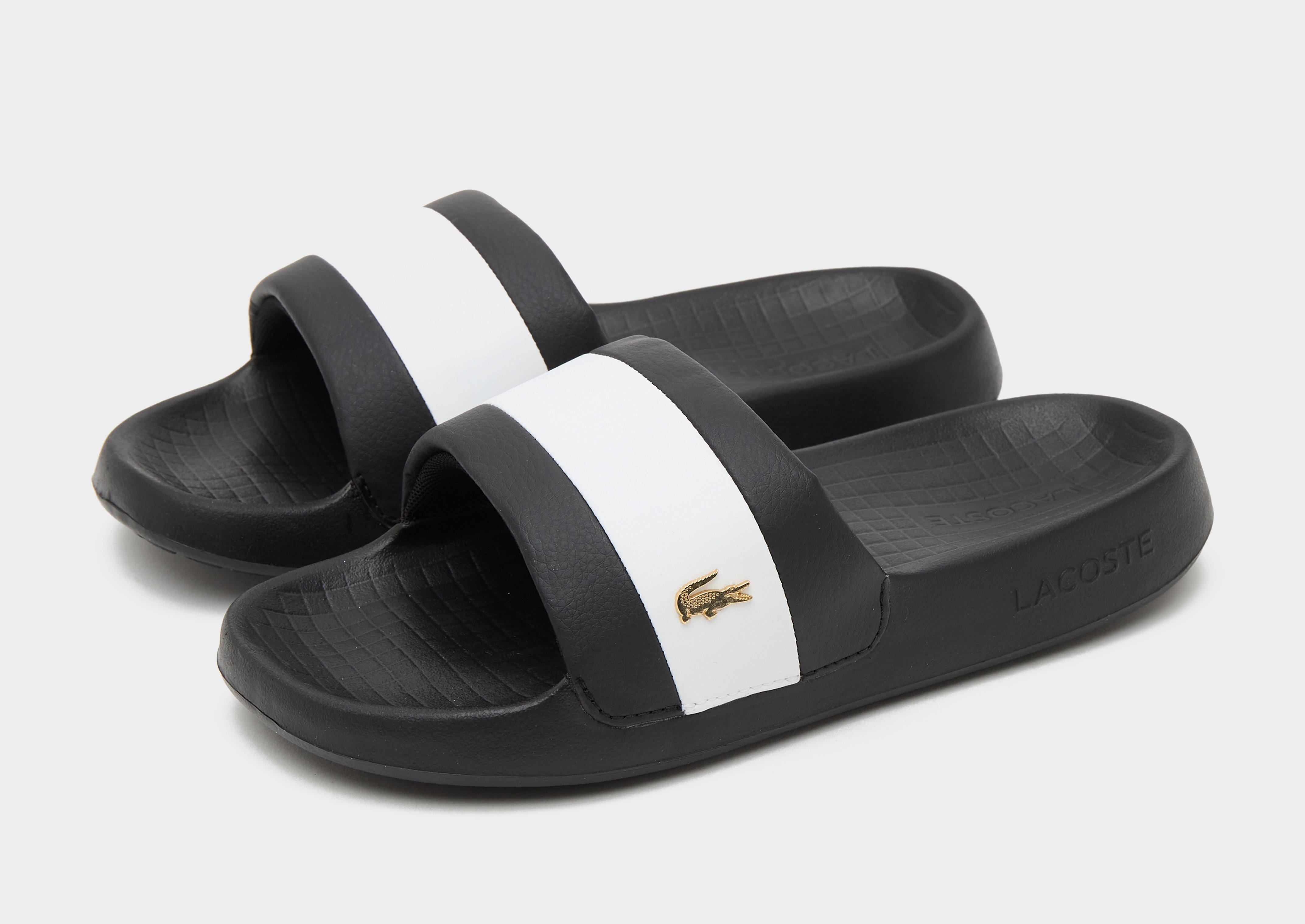 Black Lacoste Serve Pin Slides Women's JD Sports UK