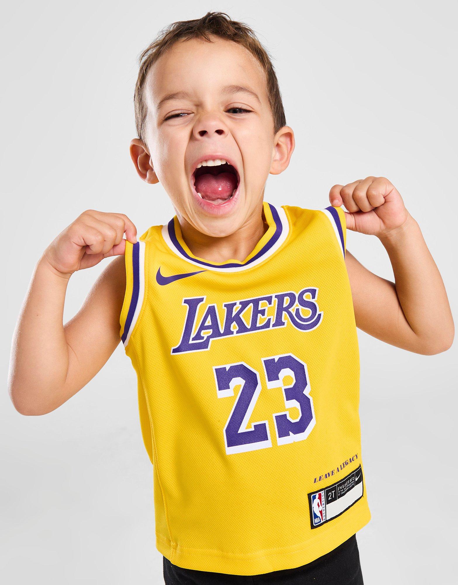 Yellow Nike NBA LA Lakers James 23 Jersey Infant JD Sports UK