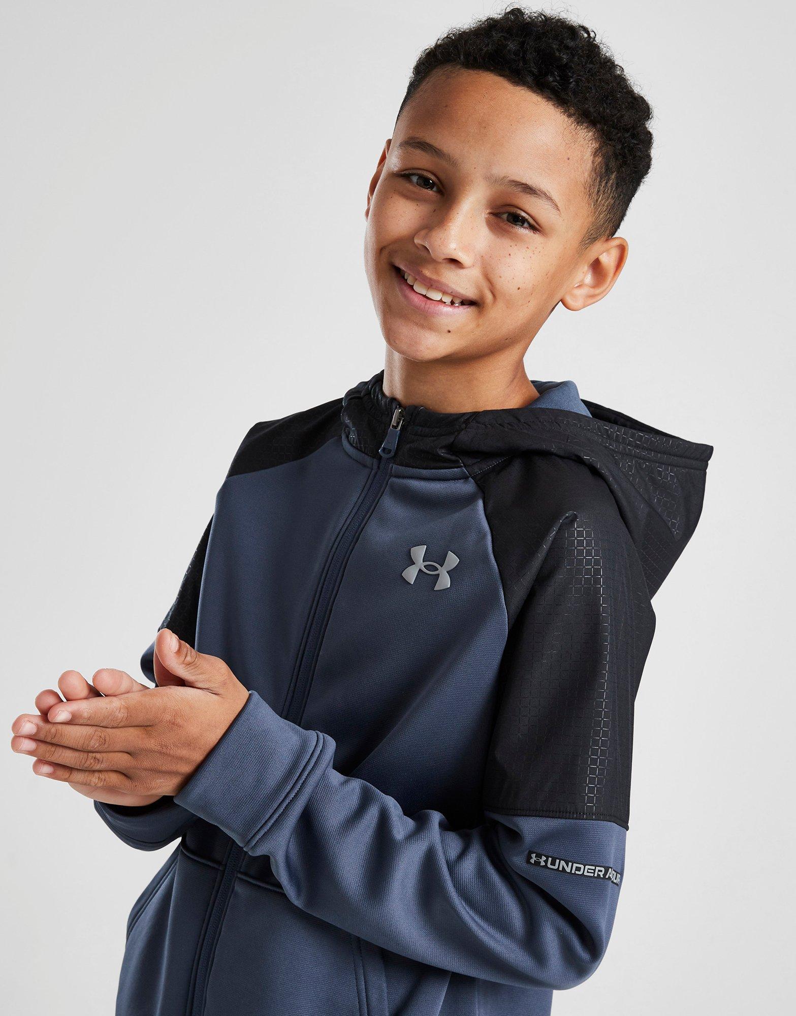 Blue Under Armour UA Armour Fleece Full Zip Hoodie Junior JD Sports UK