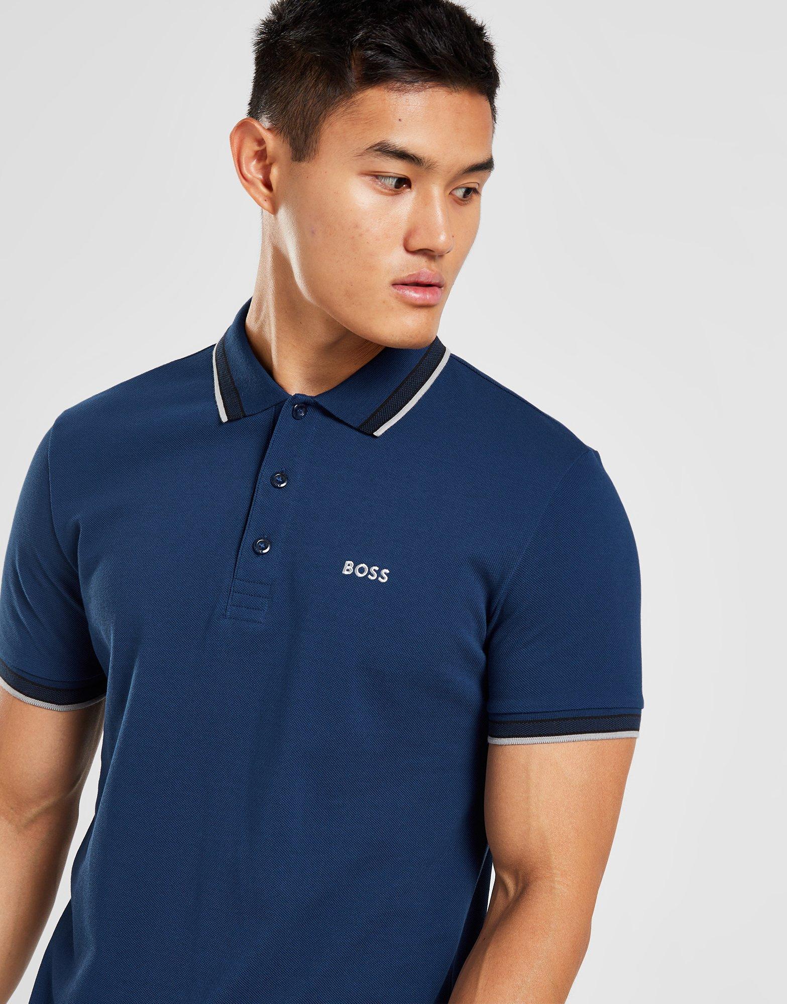 Blue BOSS Paddy Polo Shirt JD Sports