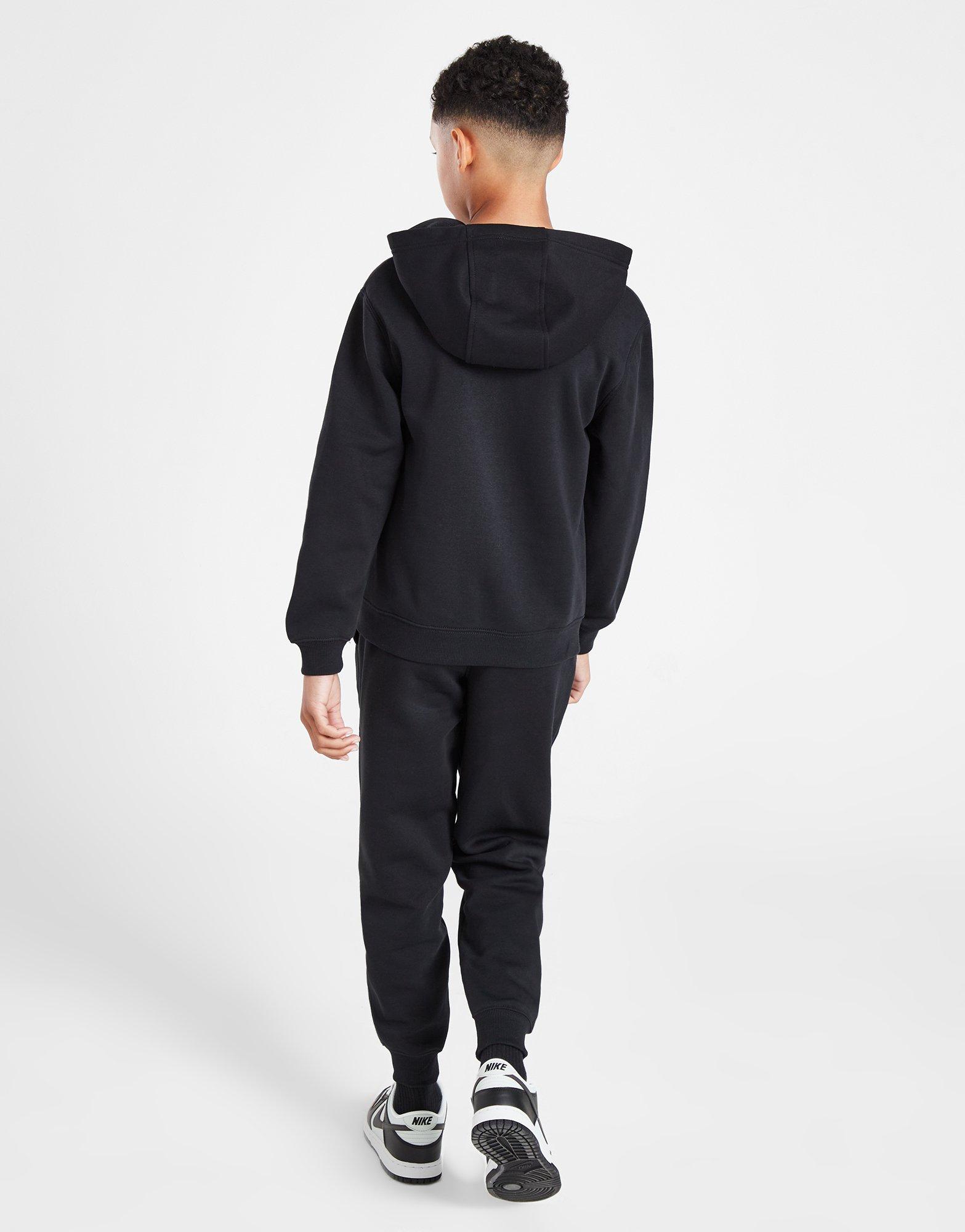 Black Nike Club Fleece Full Zip Tracksuit Junior JD Sports UK