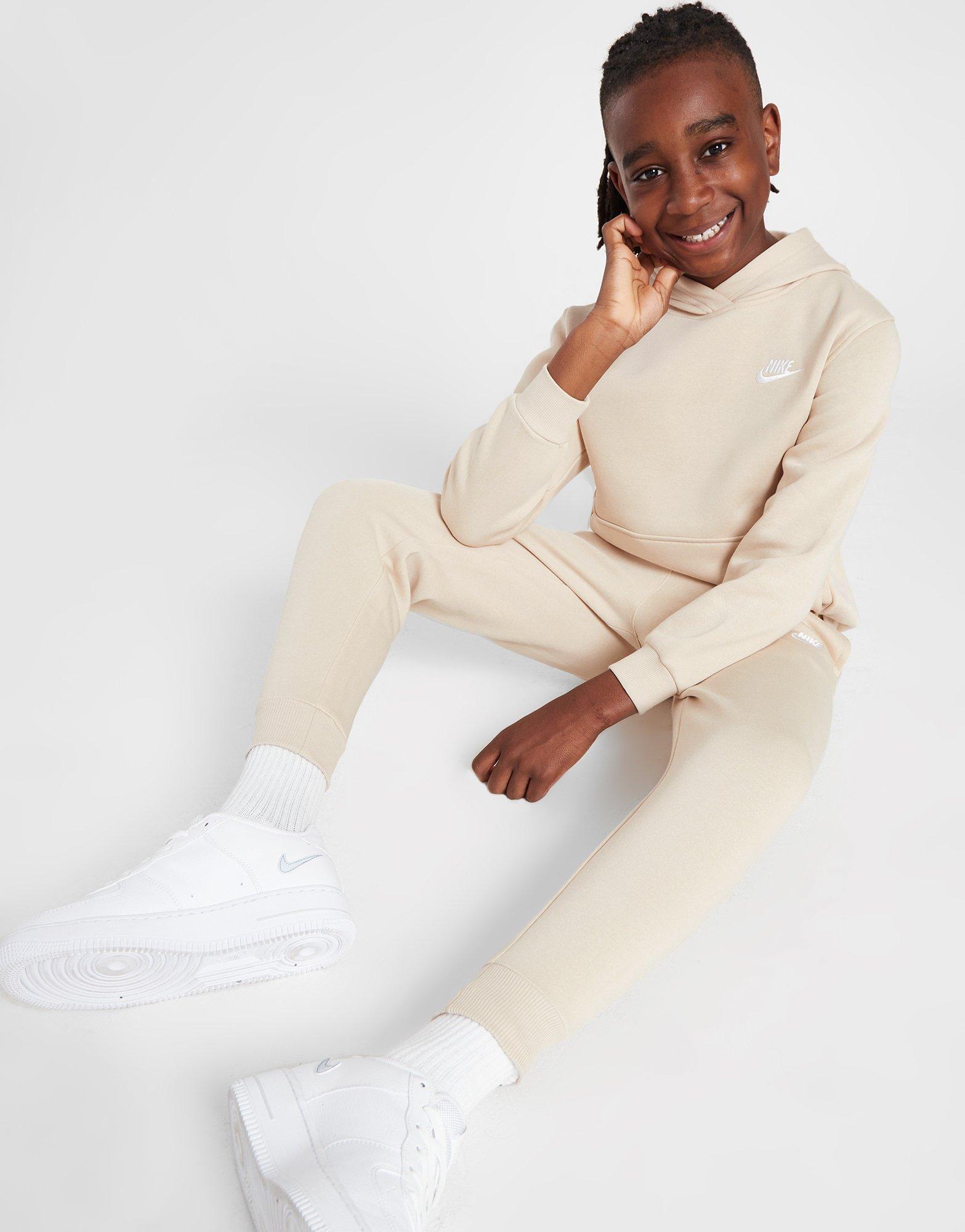 White Nike Club Fleece Joggers Junior JD Sports UK
