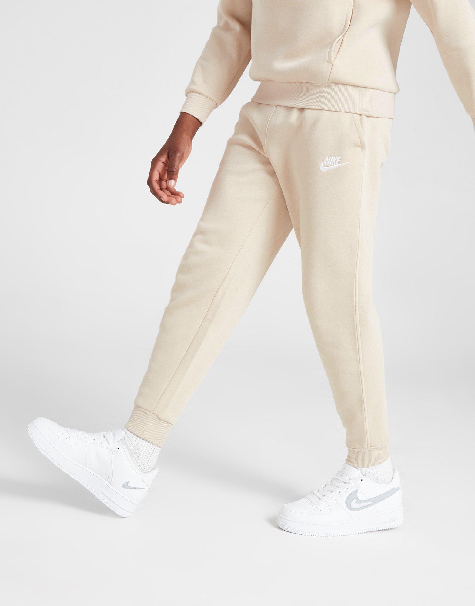 White Nike Club Fleece Joggers Junior JD Sports UK