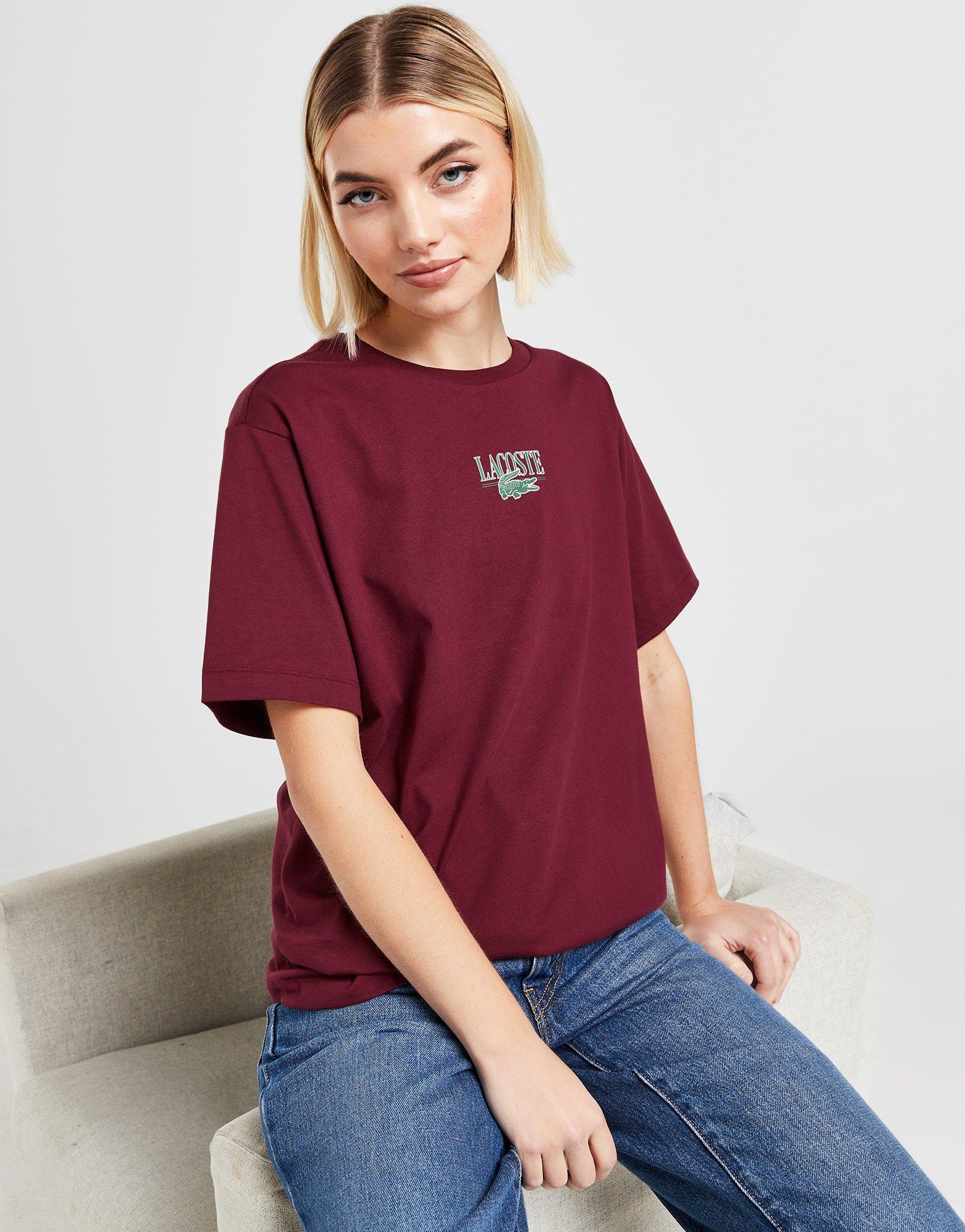 Red Lacoste Graphic Croc TShirt JD Sports Global