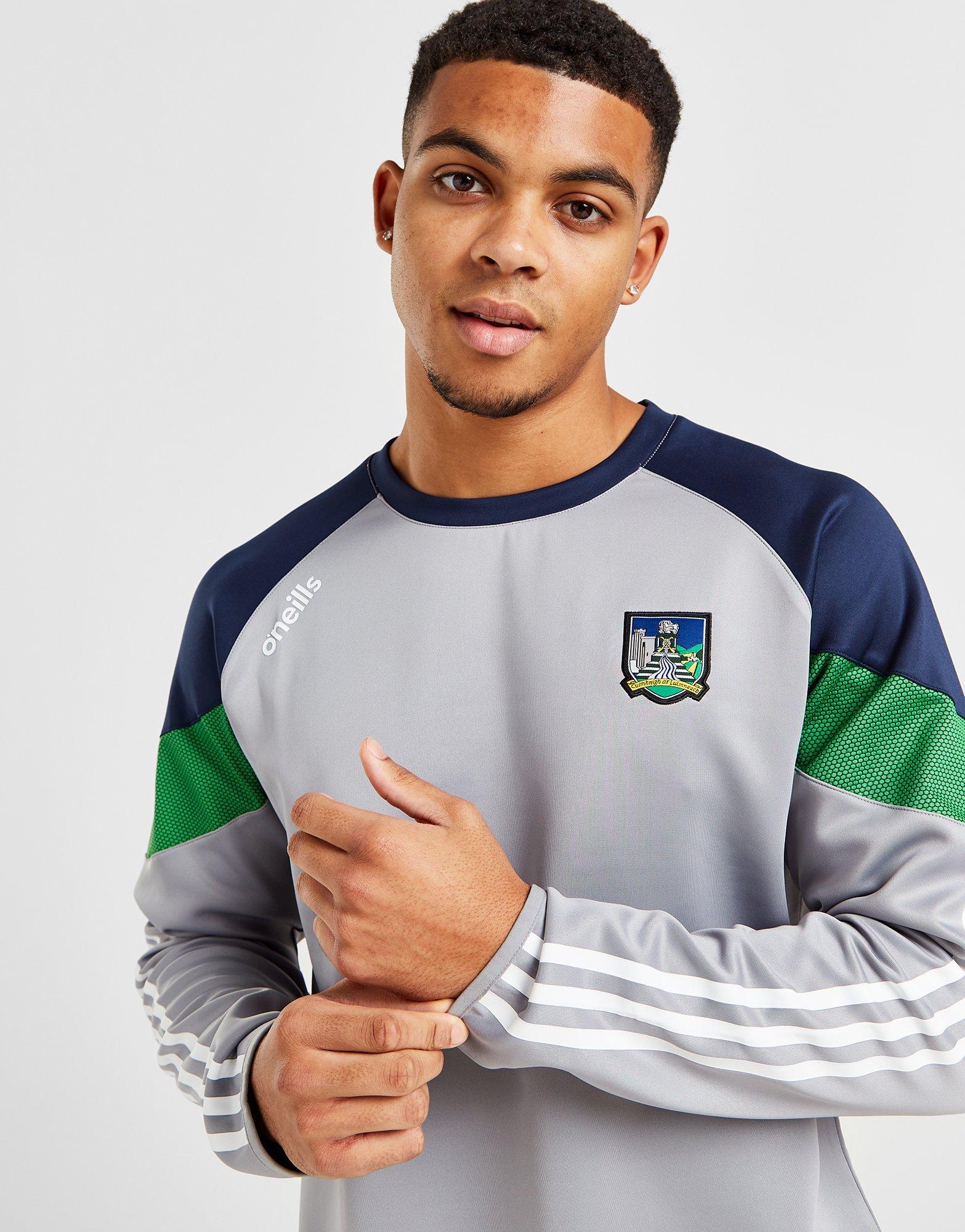 Grey O'Neills Limerick GAA Rockway Crew Sweatshirt JD Sports Ireland
