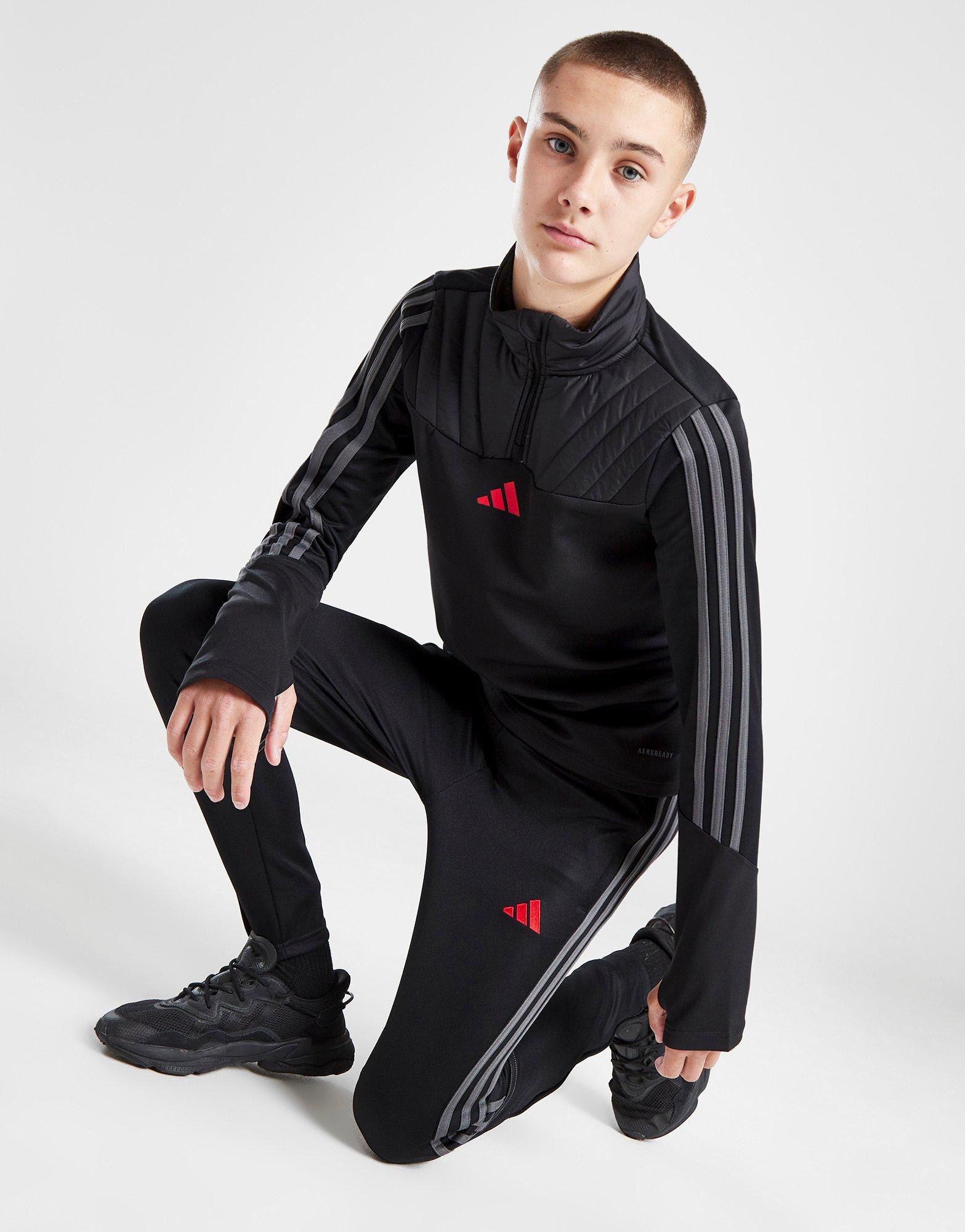 Black adidas Tiro Winterised 1/4 Zip Top Junior JD Sports NZ