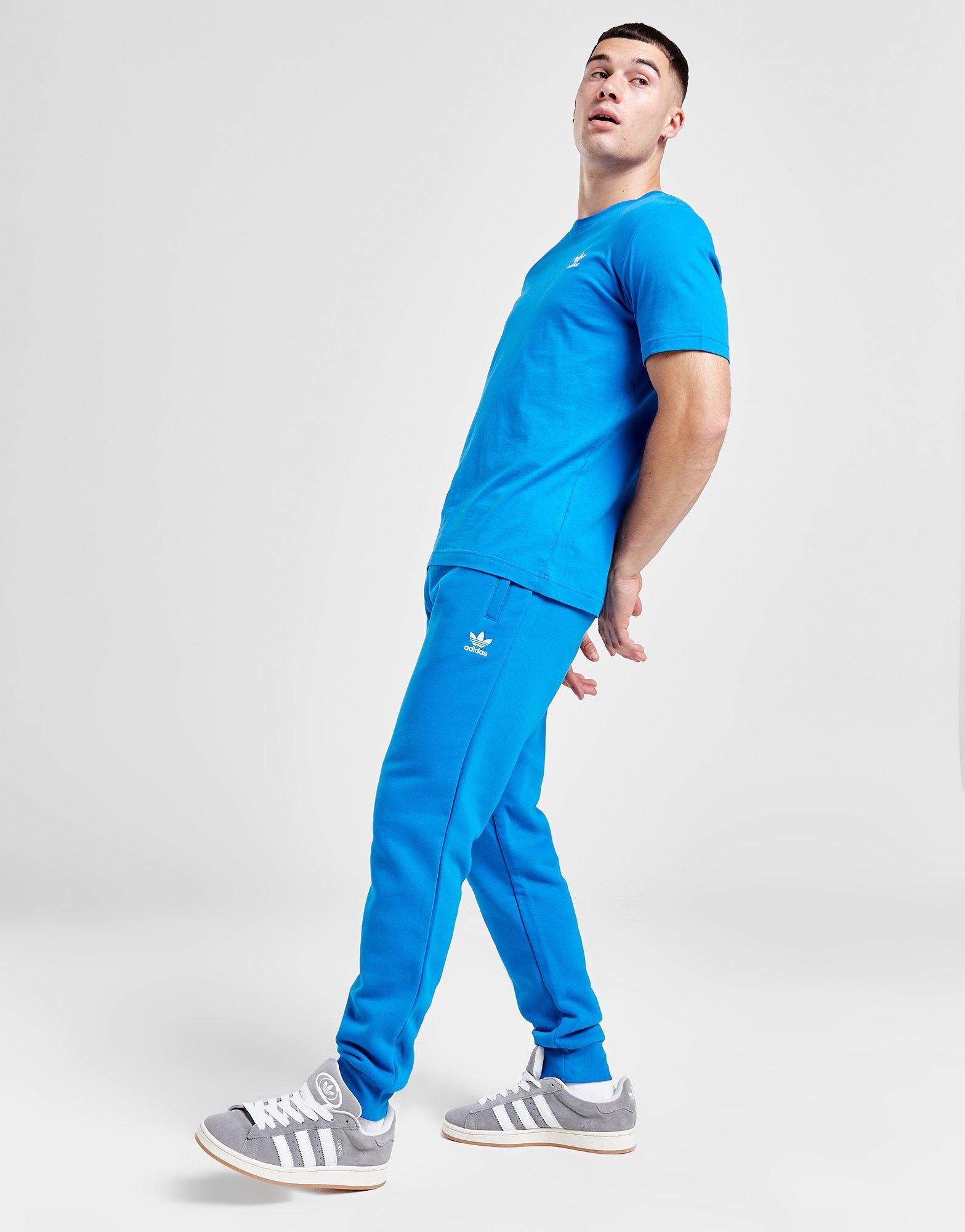 Blue adidas Originals Trefoil Essential Joggers JD Sports UK