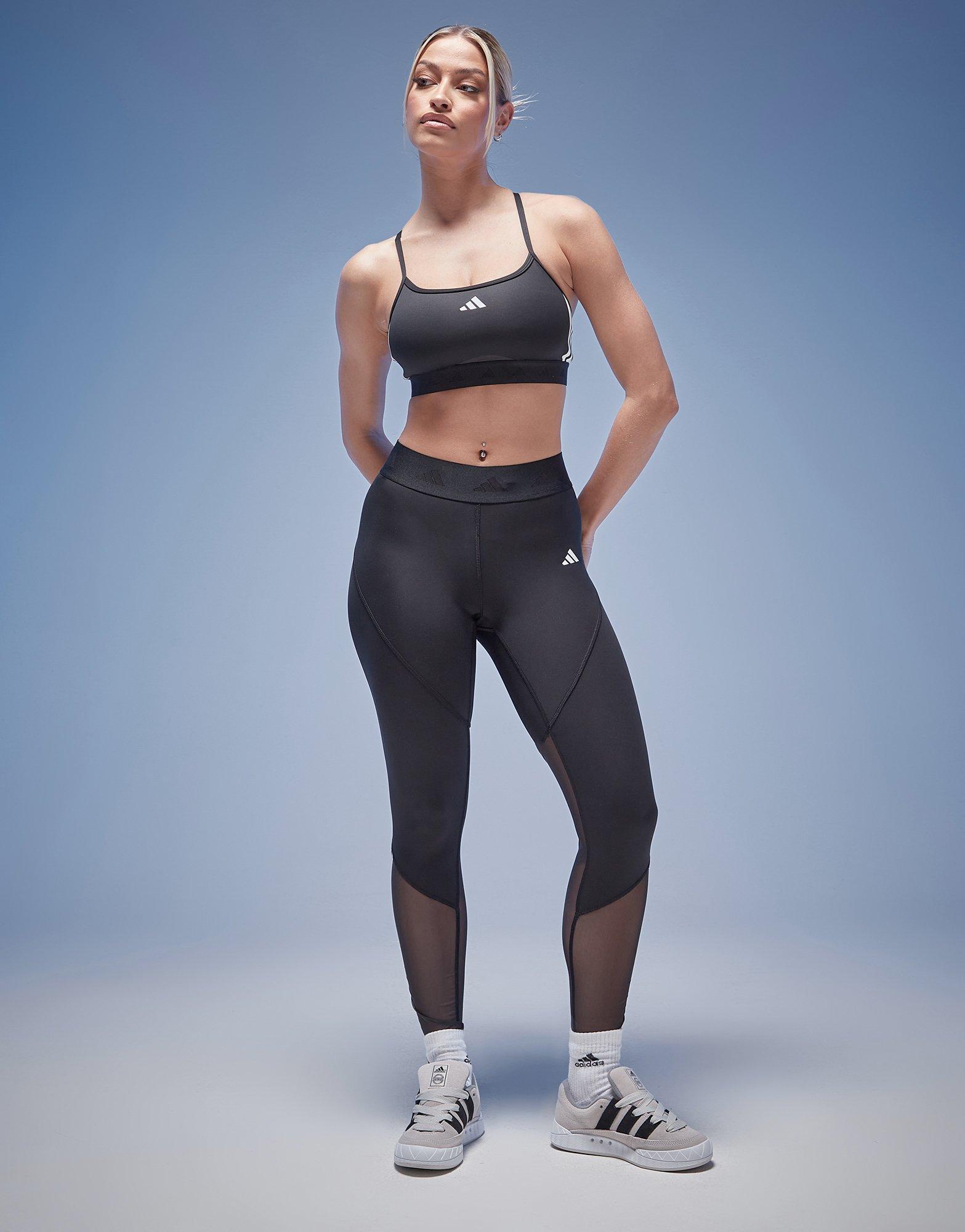 Black adidas Hyperglam Sports Bra JD Sports UK