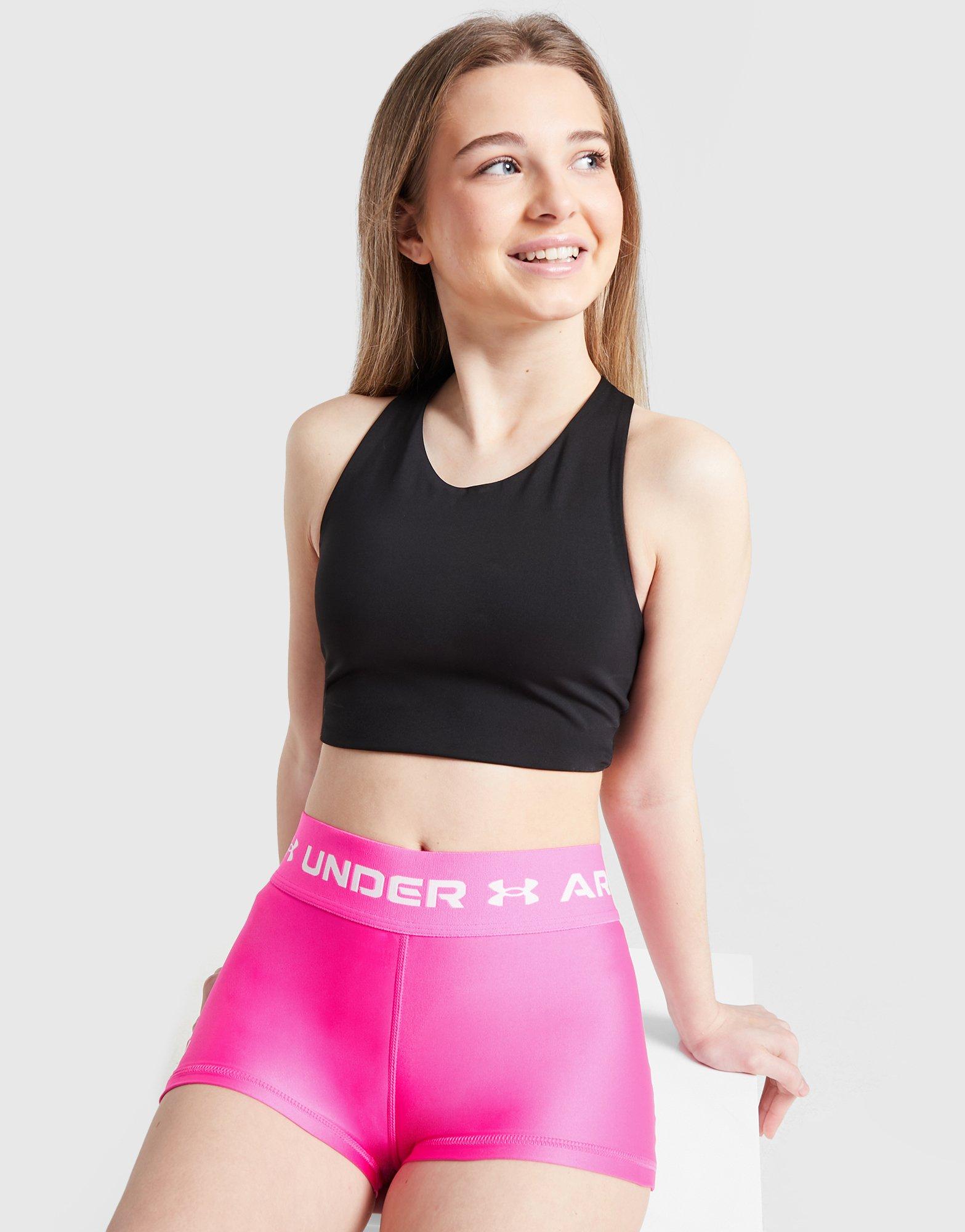 Under Armour Girls' HeatGear Shorty Shorts Kinder Rosa JD Sports