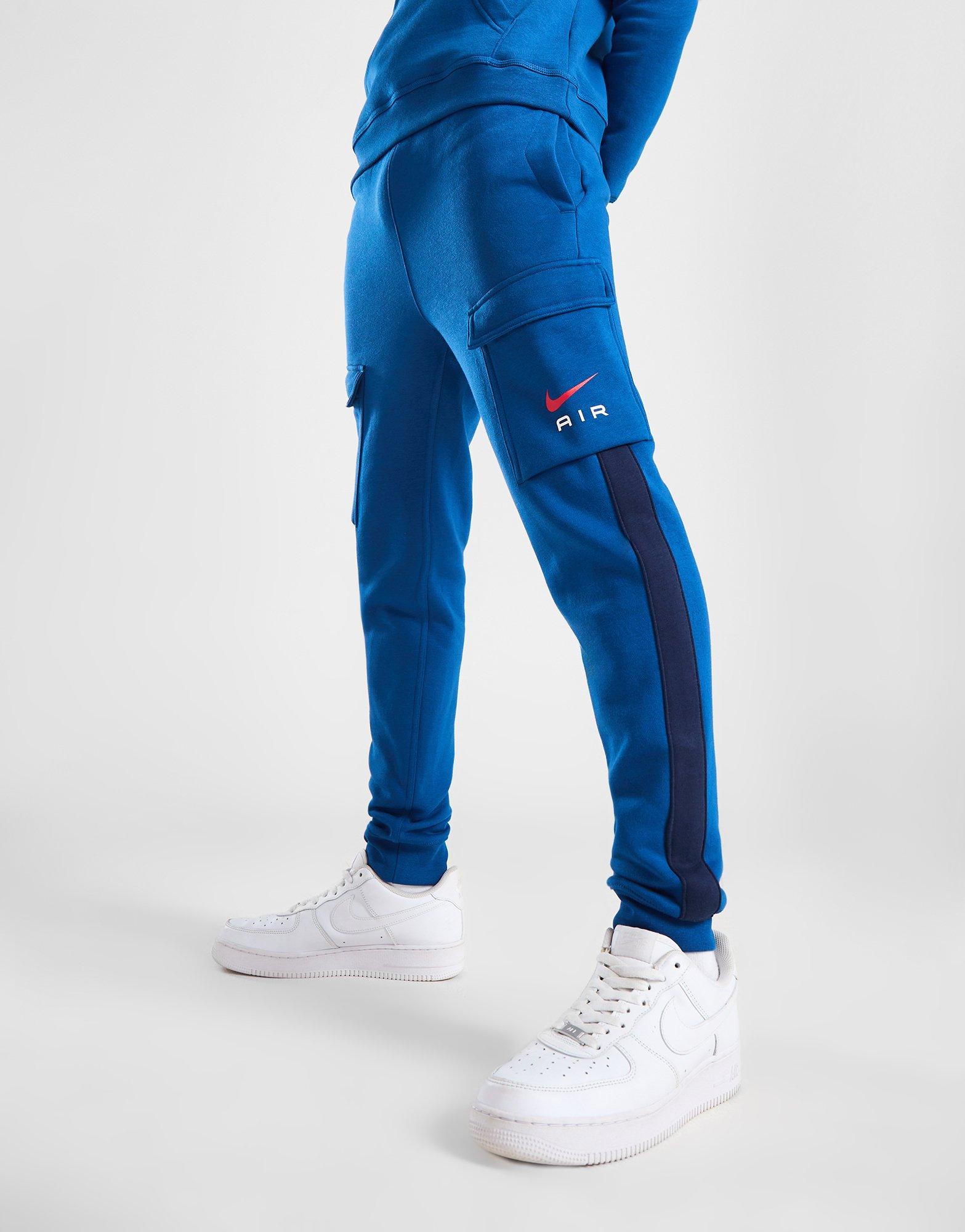 Blauw Nike Air Swoosh Fleece Cargo Joggers Junior JD Sports Nederland