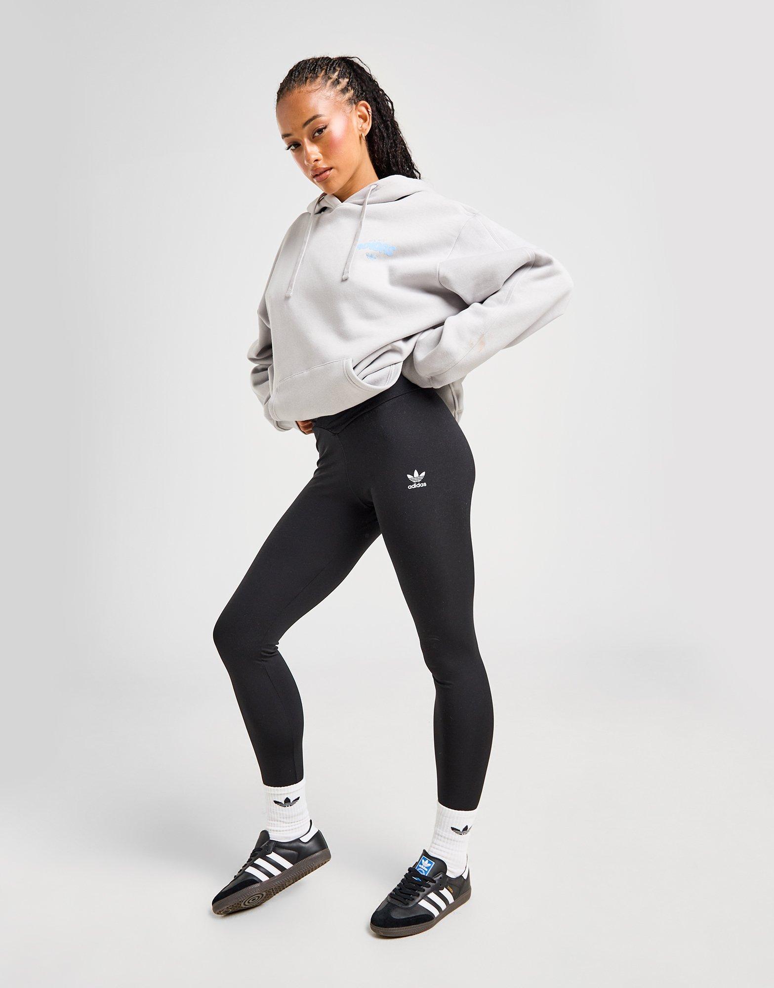 Black adidas Originals Crossover High Waist Leggings JD Sports UK