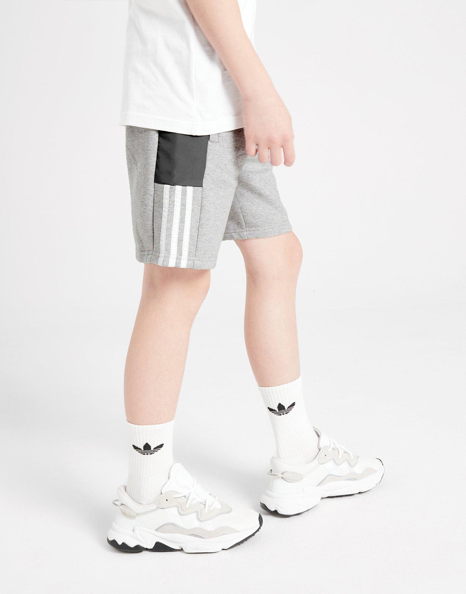 Grey adidas Originals Itasca Colour Block Shorts Junior JD Sports UK