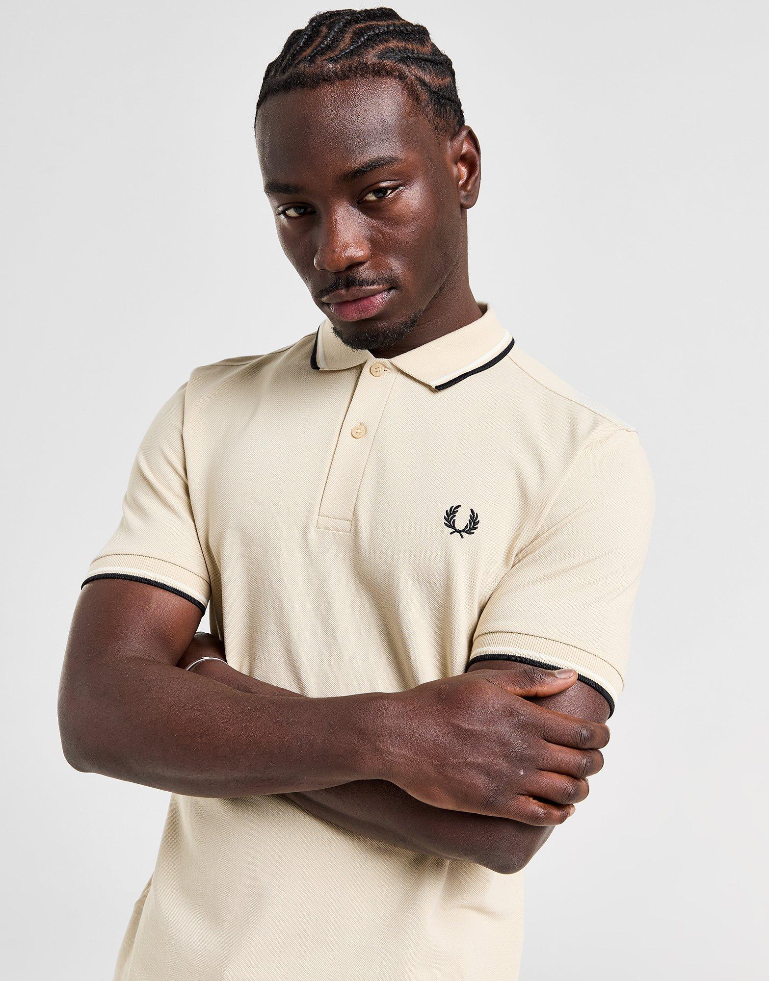 Brown Fred Perry Twin Tipped Polo Shirt JD Sports UK