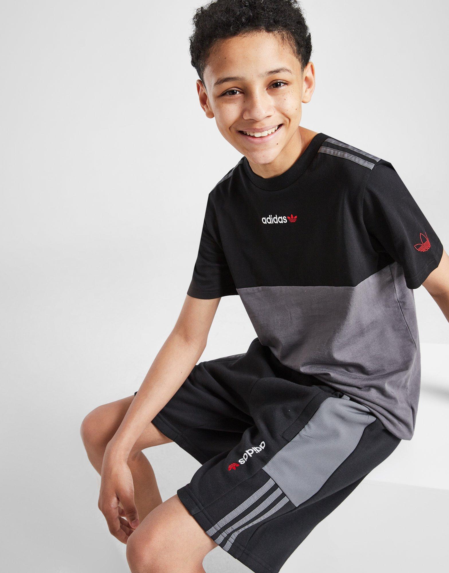 Black adidas Originals Itasca Colour Block Shorts Junior JD Sports UK