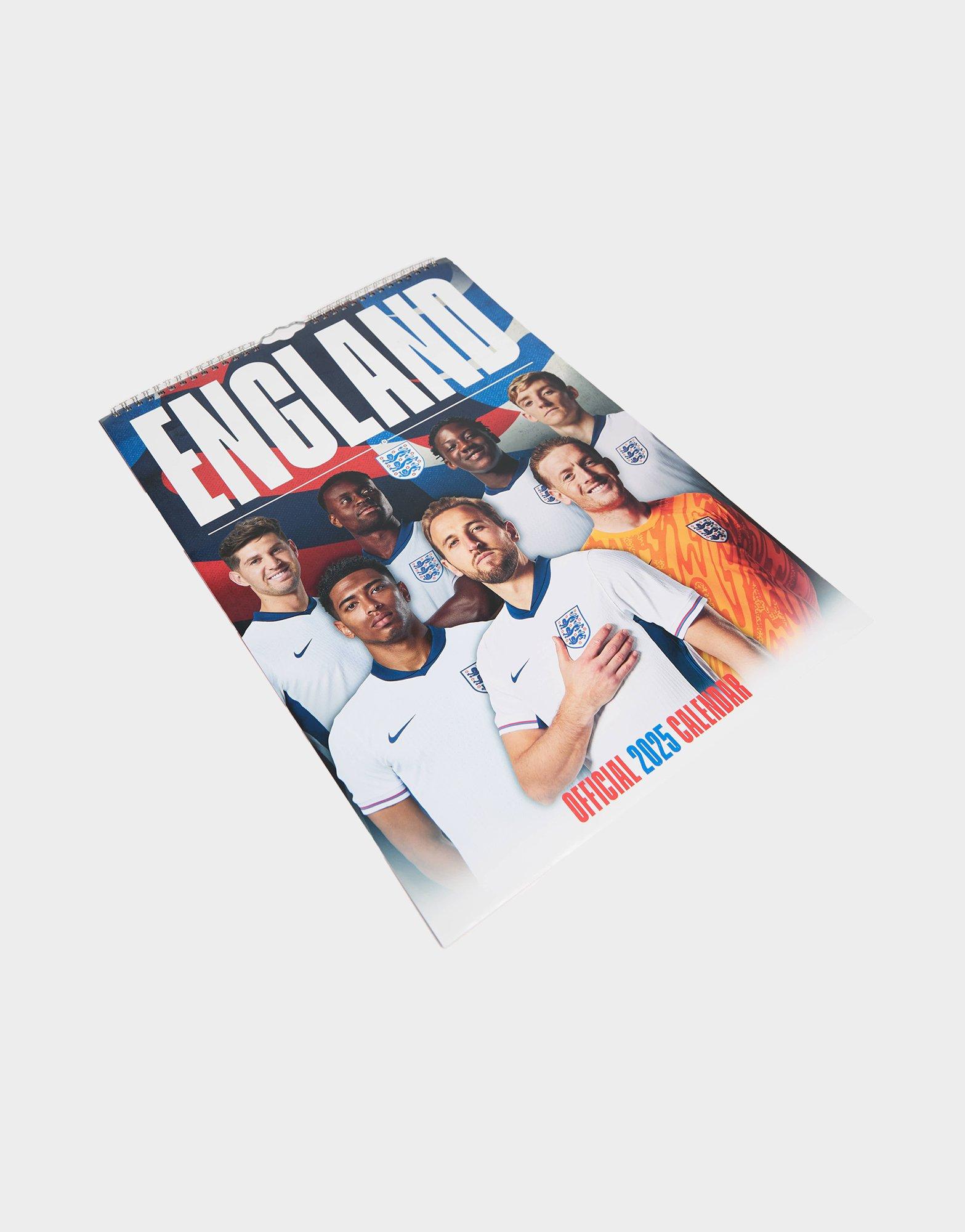 White Official Team England Men's 2025 Calendar JD Sports UK