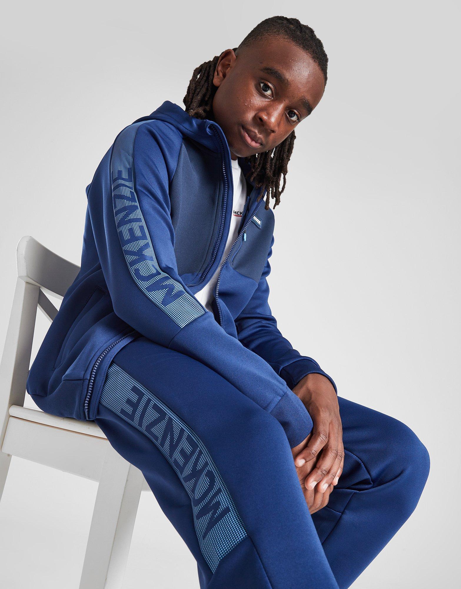 Blue McKenzie Gamma Poly Full Zip Hoodie Junior JD Sports UK
