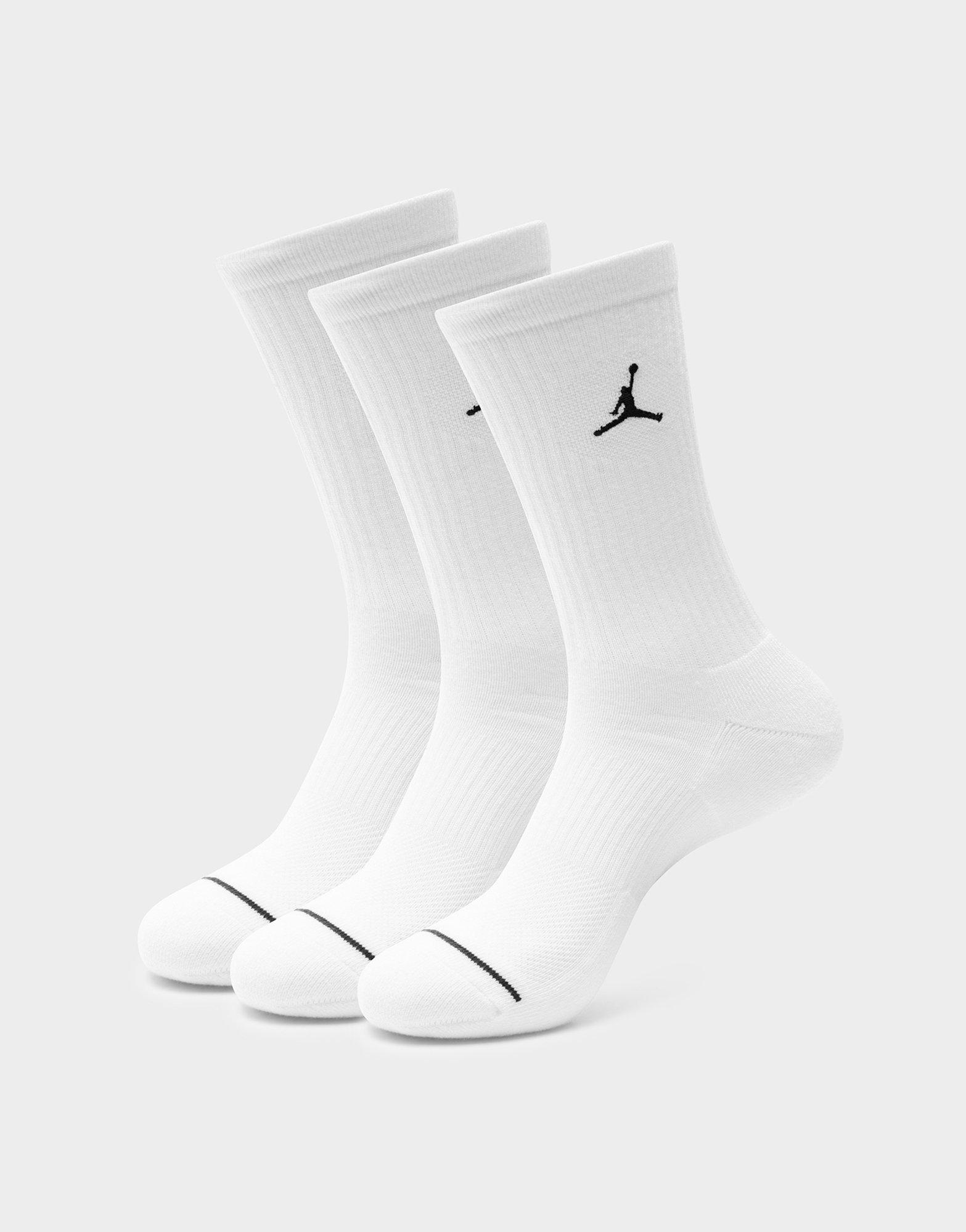 White Jordan Air Crew Socks 3 Pack JD Sports