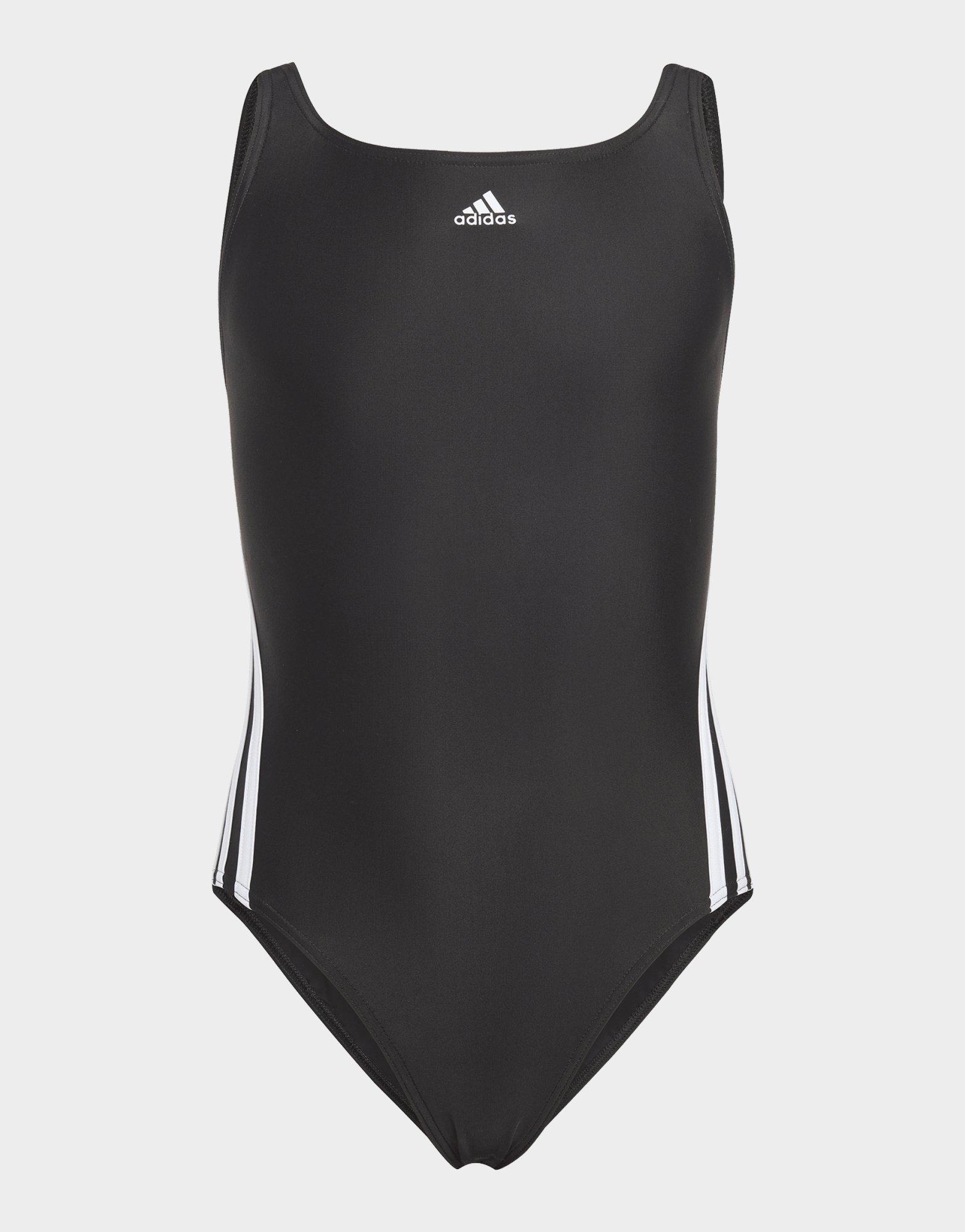 Black adidas 3Stripes Swimsuit JD Sports UK