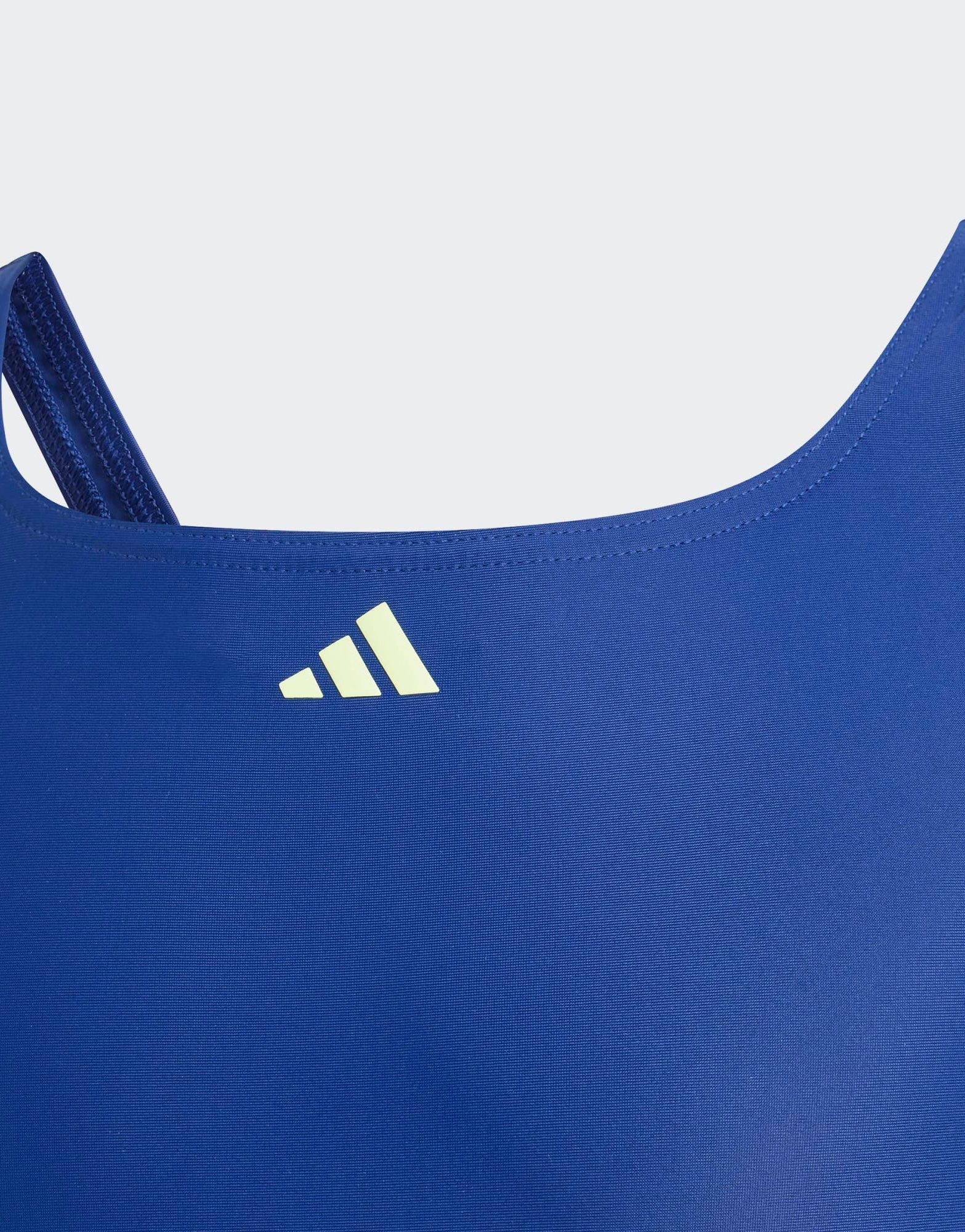Blue adidas Cut 3Stripes Swimsuit JD Sports UK