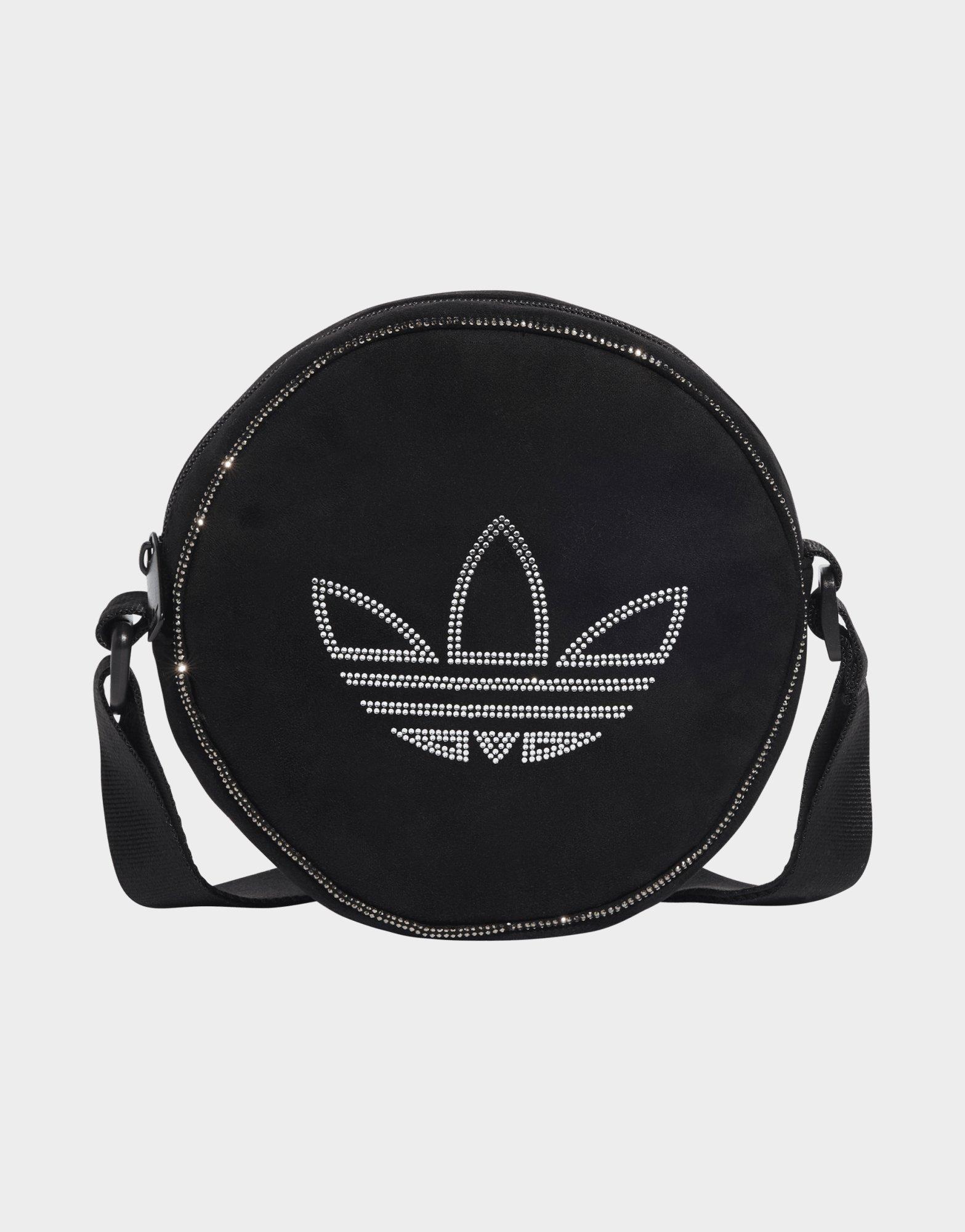 Black adidas Rhinestones Fake Suede Round Bag JD Sports UK