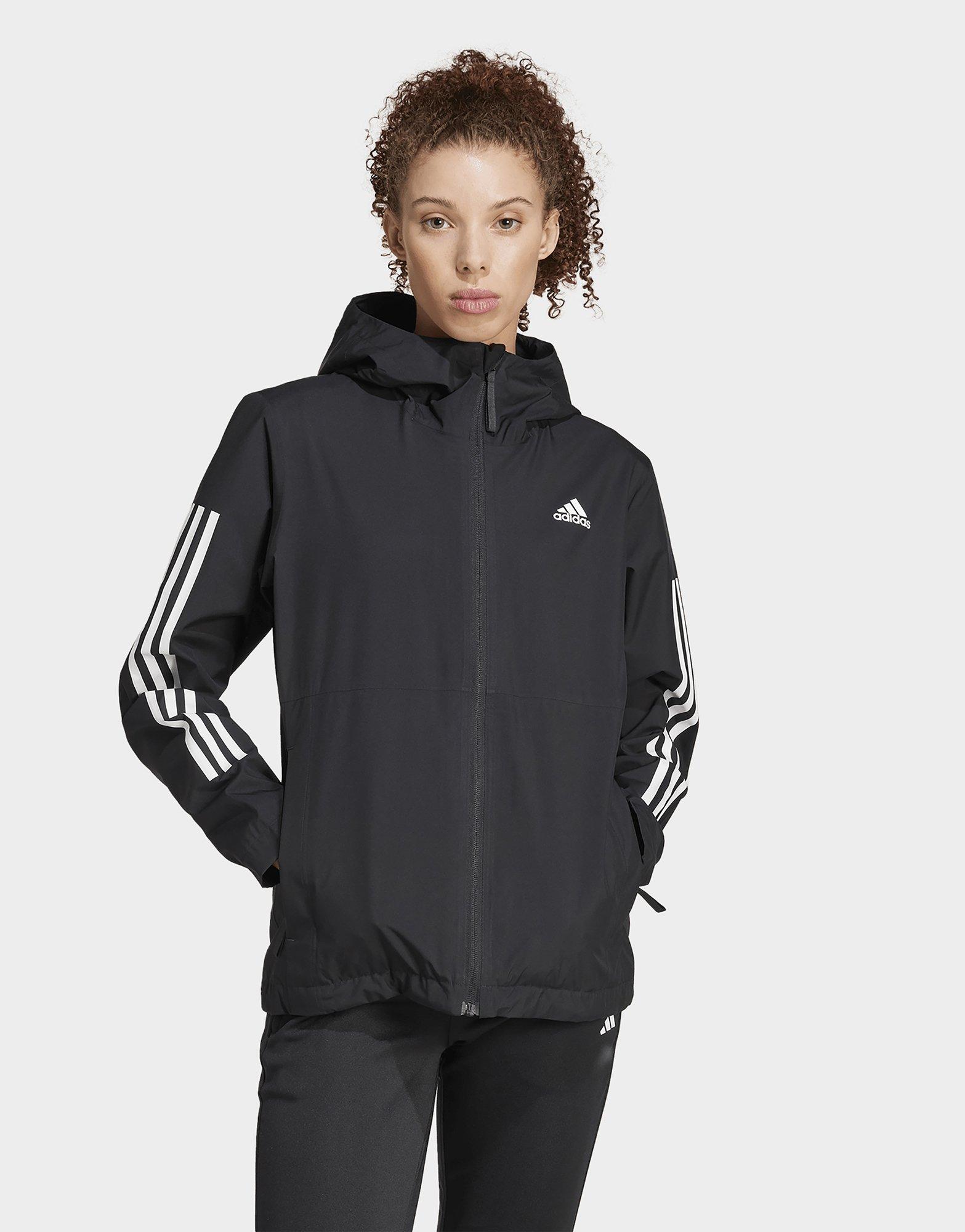 Black adidas Essentials 3Stripes RAIN.RDY Jackets JD Sports UK
