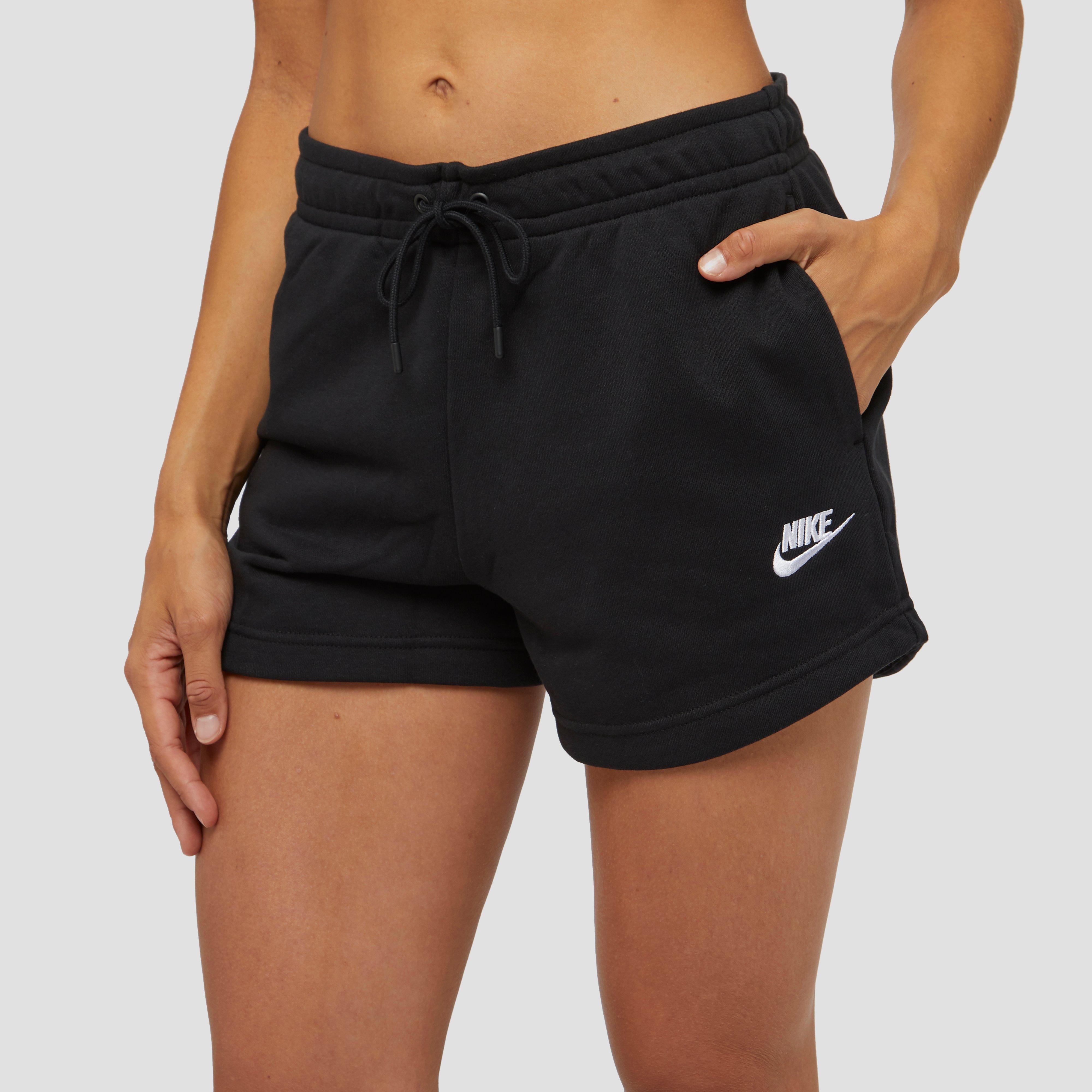Nike Essential French Terry Korte Broek Zwart Dames