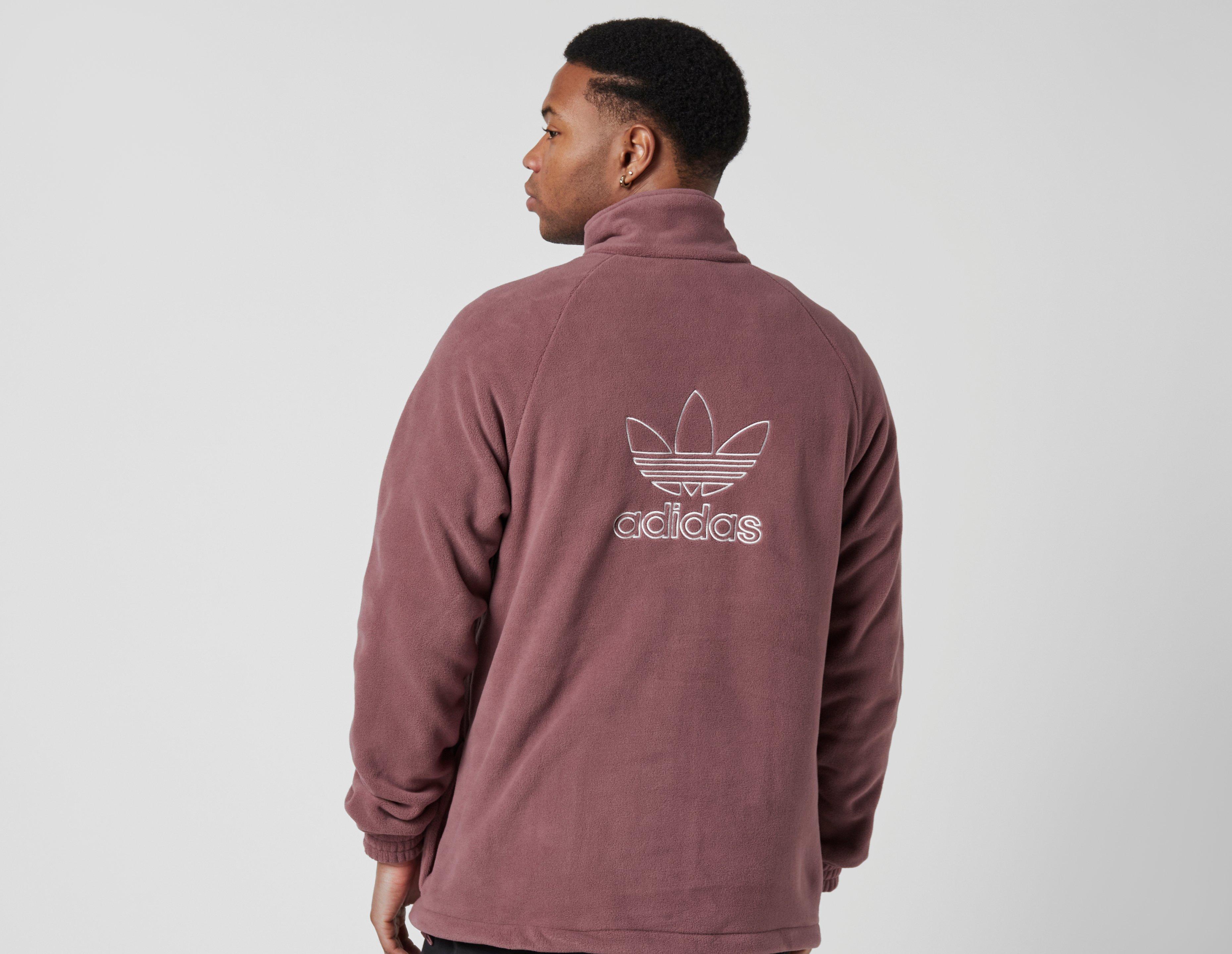 Pink adidas Originals Teddy Fleece Half Zip Sweatshirt size?