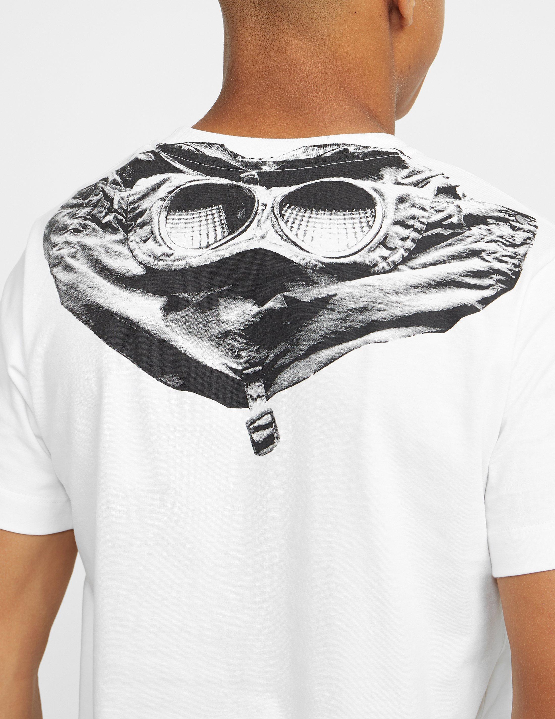 White CP Company Goggle Back TShirt Tessuti