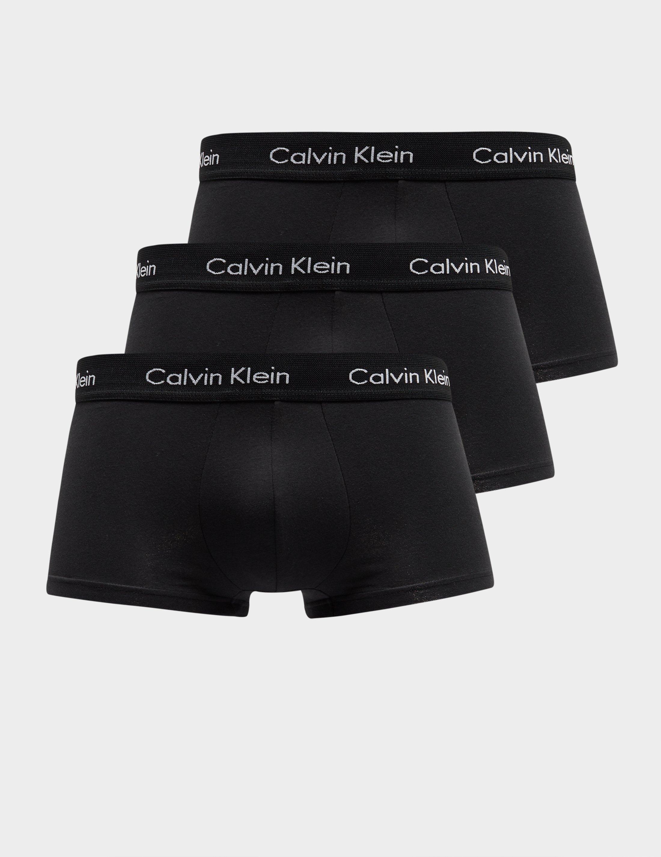 Black Calvin Klein Underwear 3Pack Low Rise Boxers Tessuti