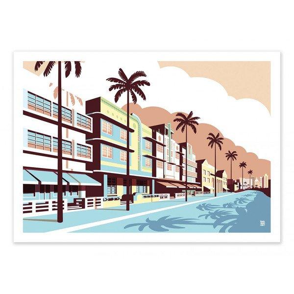 Wall Editions ArtPoster Miami Ocean Drive Remko Heemskerk 50 x 70 cm online kaufen MANOR