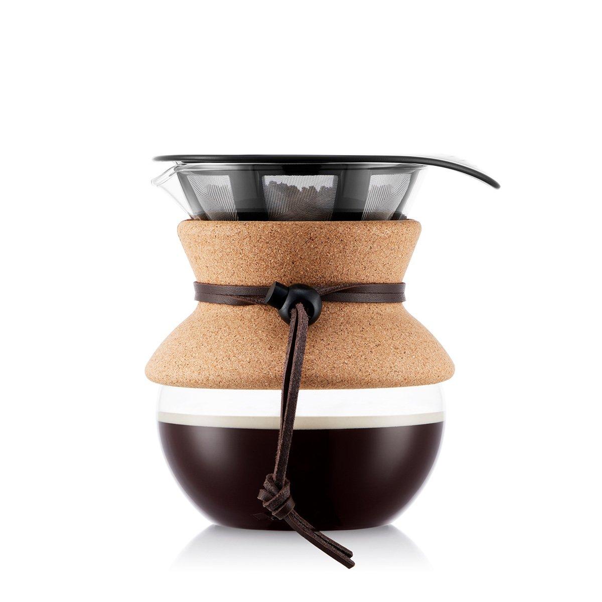 bodum Kaffeebereiter mit Permanent Edelstahl Kaffeefilter POUR OVER