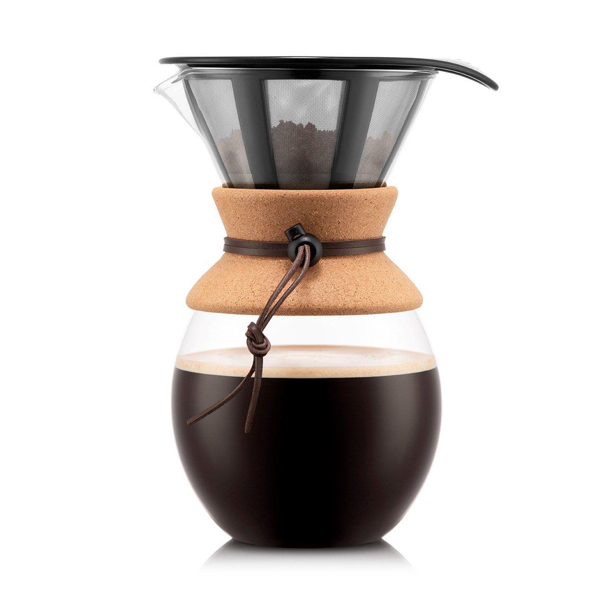 bodum Kaffeebereiter mit Permanent Edelstahl Kaffeefilter POUR OVER