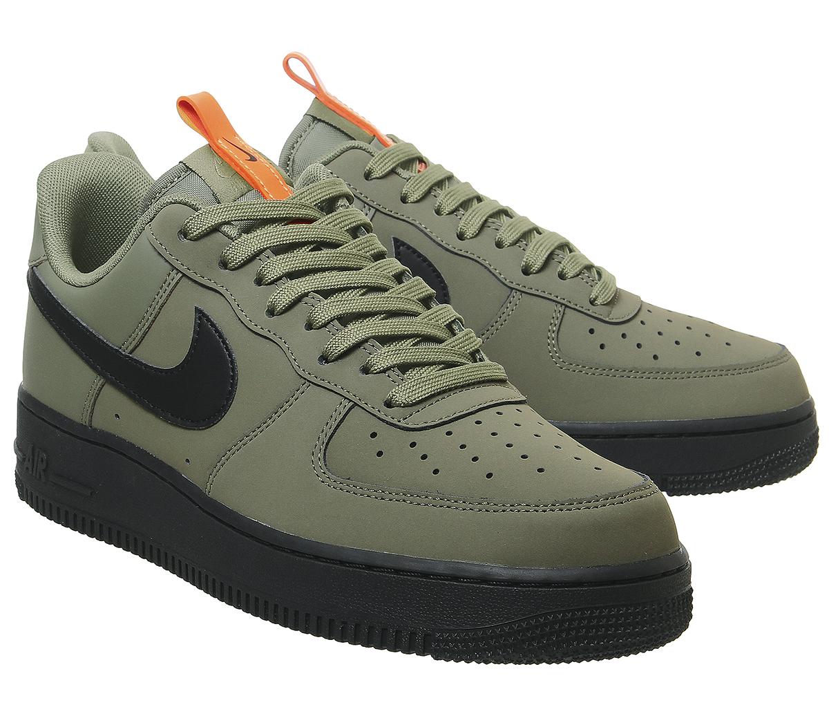 Nike Air Force 1 07 Trainers Medium Olive Black Starfish Hers trainers