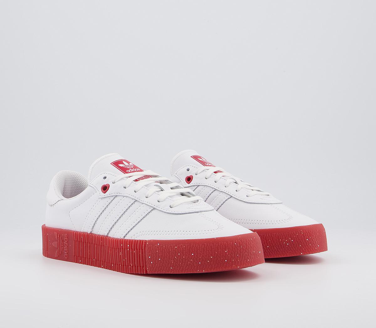 adidas Samba Rose Trainers White Scarlet Black Sneaker damen