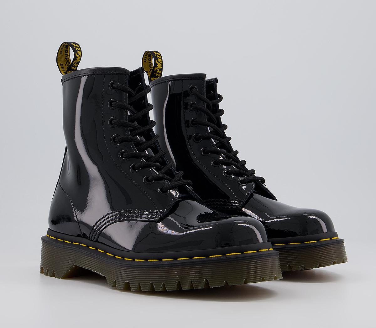 Dr. Martens 1460 Bex 8 Eye Boots Black Patent Ankle Boots