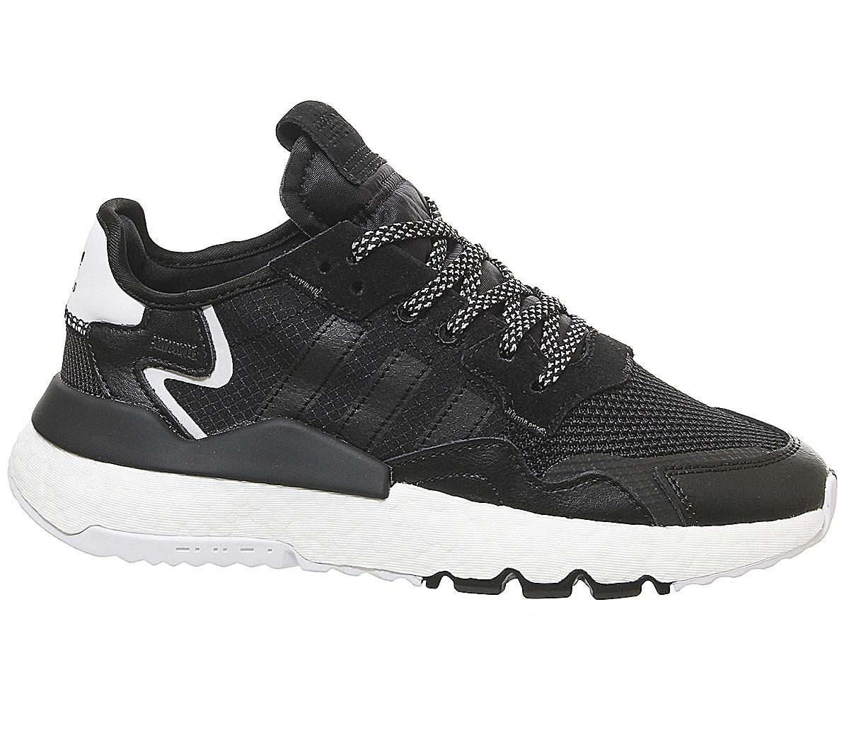 adidas Nite Jogger Boost Jnr Core Black Carbon Sneaker damen