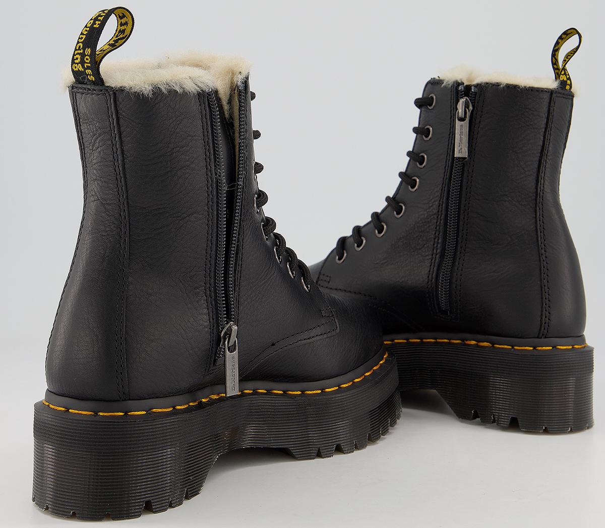 Dr. Martens Jadon Fur Lined Boots Black Ankle Boots