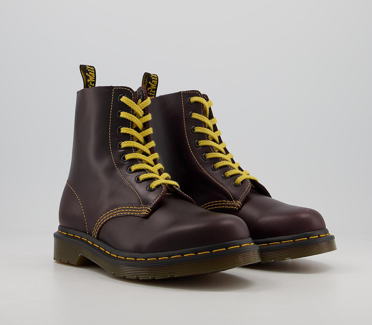 Dr. Martens 1460 Pascal Contrast Boots Oxblood Atlas Ankle Boots