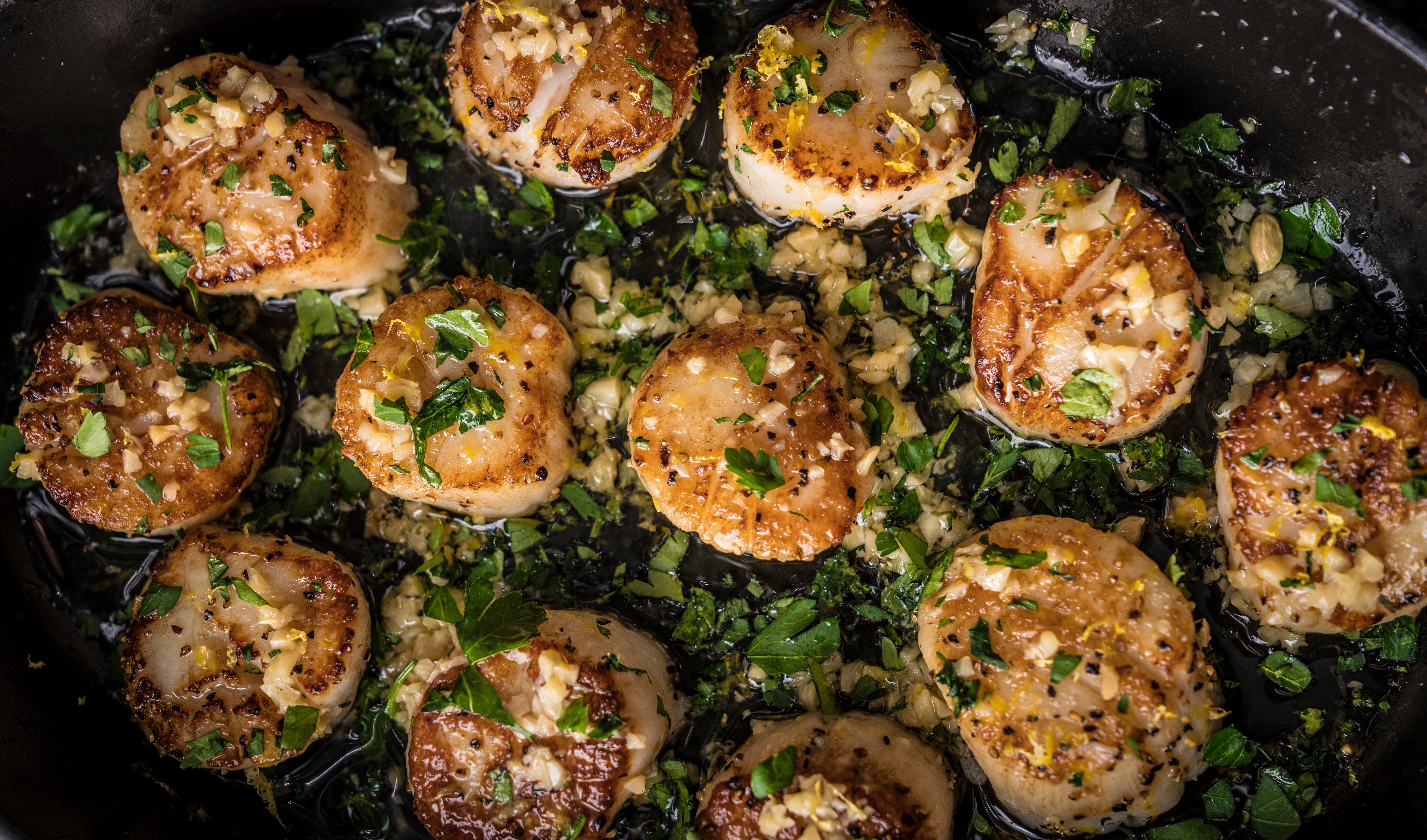 Smoked Scallops with Citrus Garlic Butter Sauce Recipe Traeger Grills