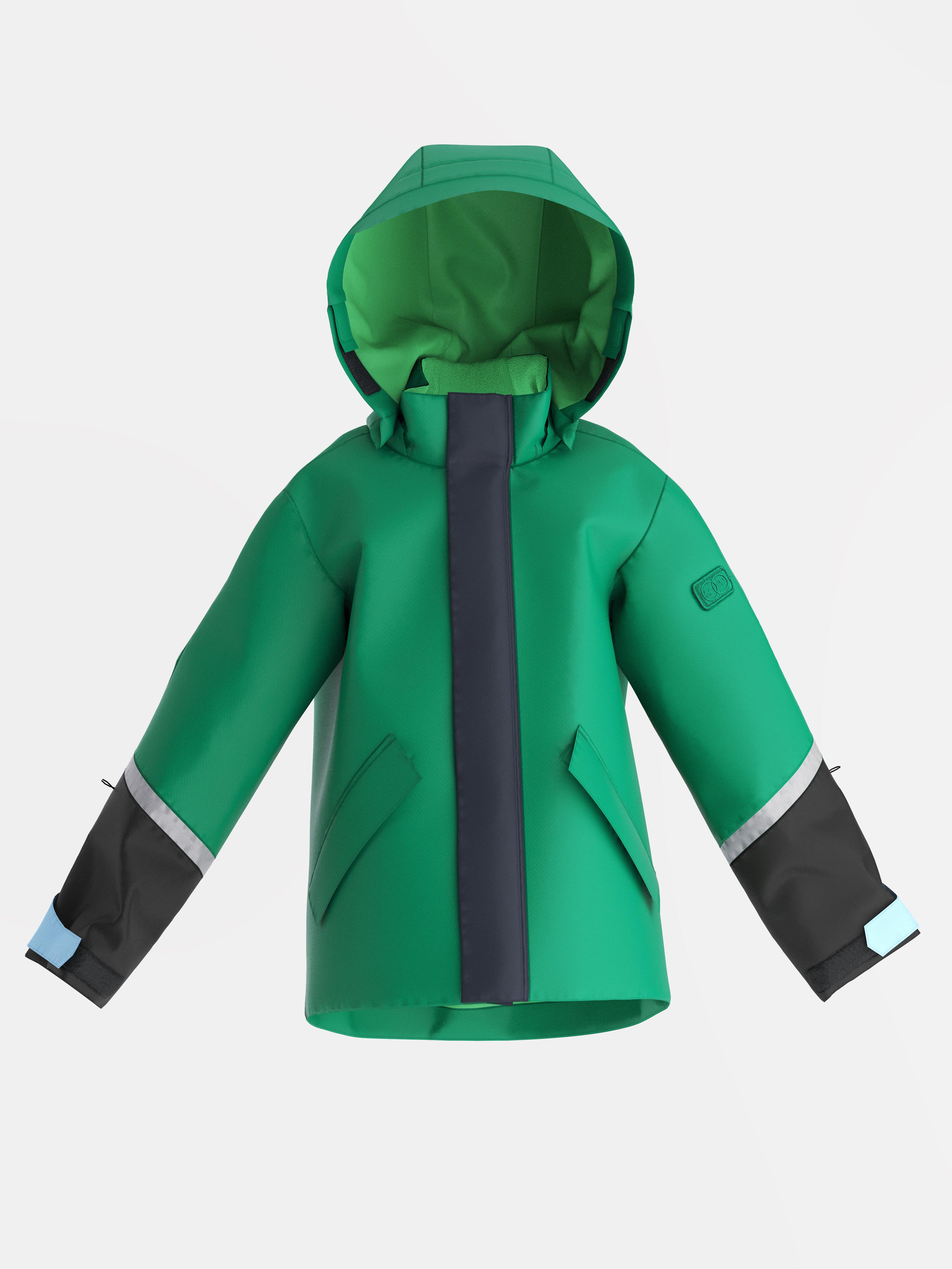 Waterproof shell jacket with adjustable sleeves Kids Performance Wear