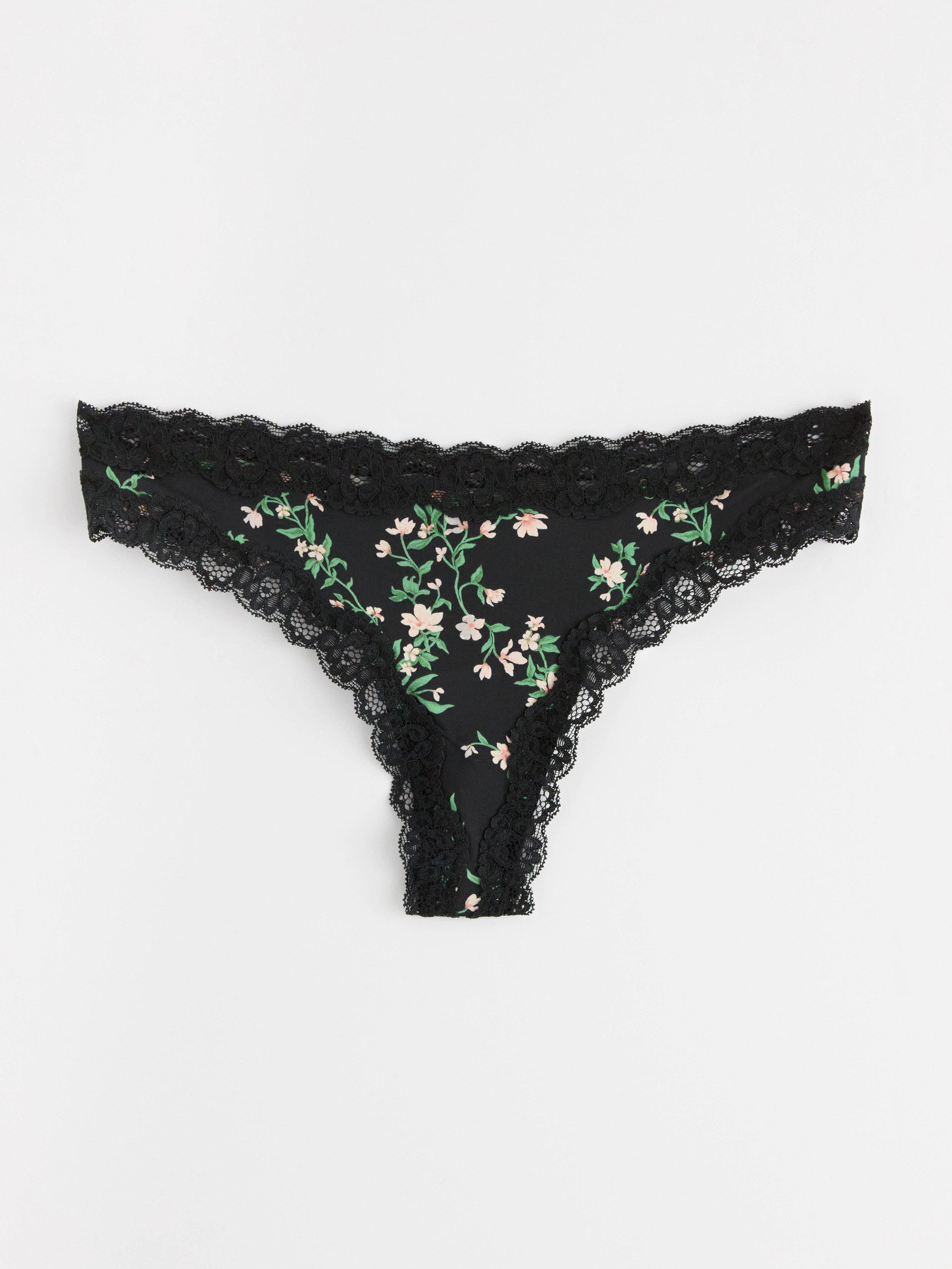 Thong with lace details Lindex