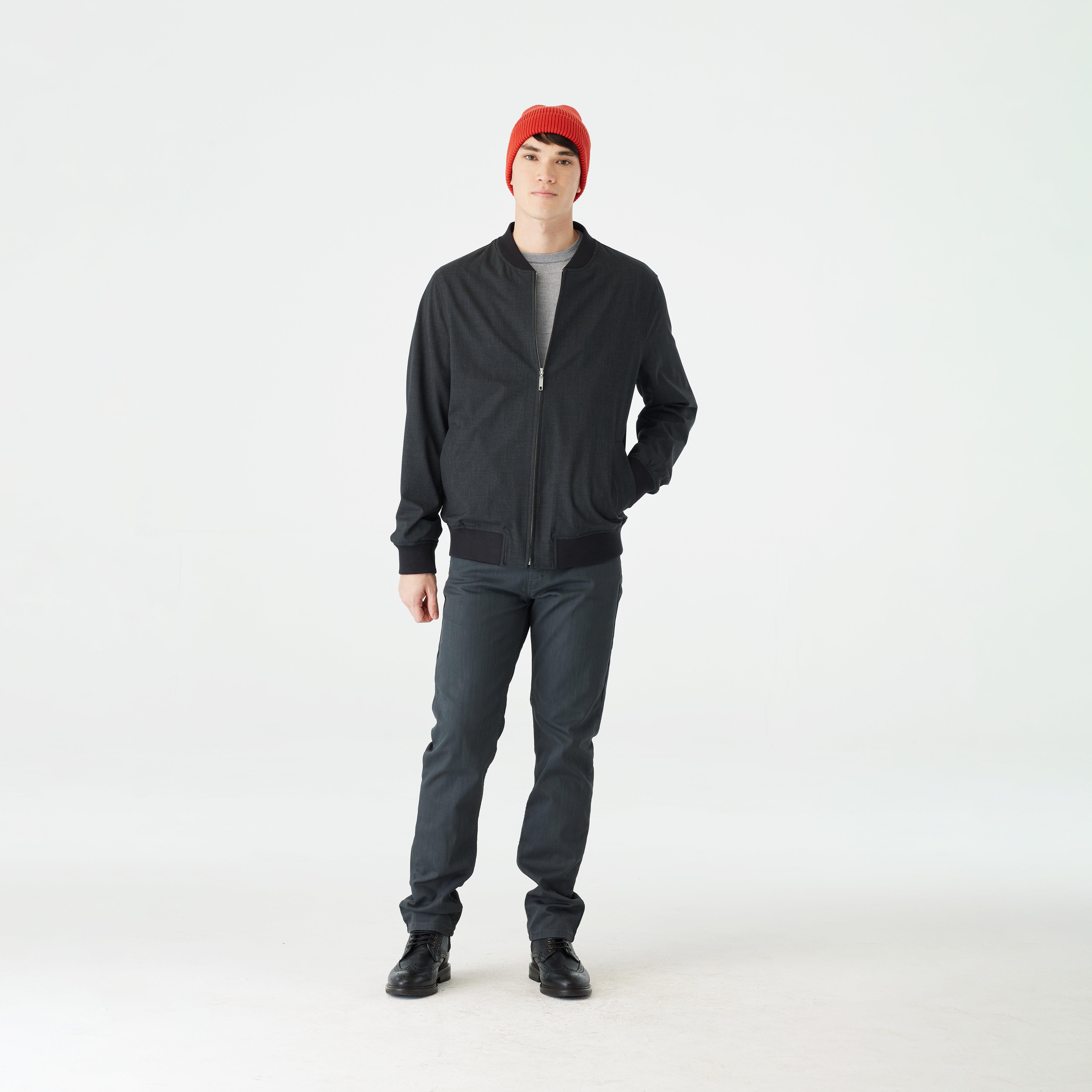 Howell Wool Stretch Charcoal Bomber Jacket