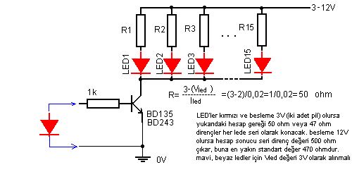 1,52 volt ile transistör