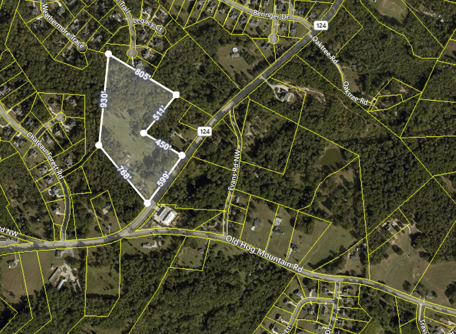 PROPERTY FOR SALE 16.9+/ Acres Hwy 124 in Hoschton GA, Unlimited
