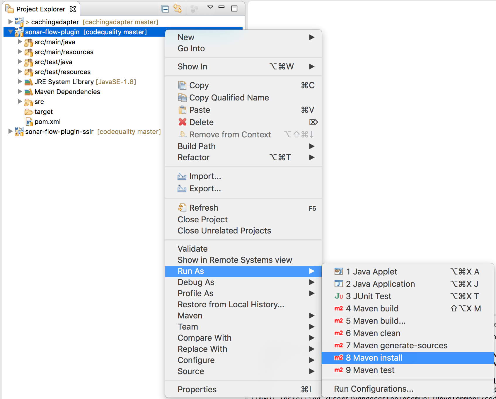 DEVELOPMENT SETUP sonarflowplugin