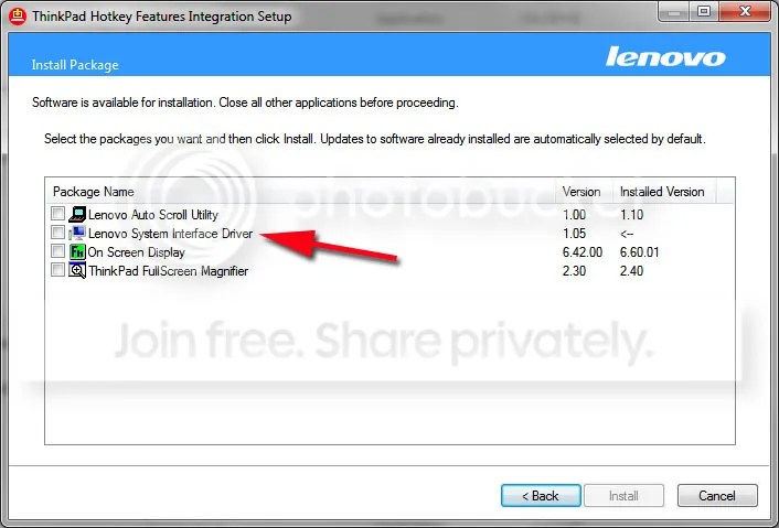 Where to obtain the Lenovo System Interface Driver?English Community