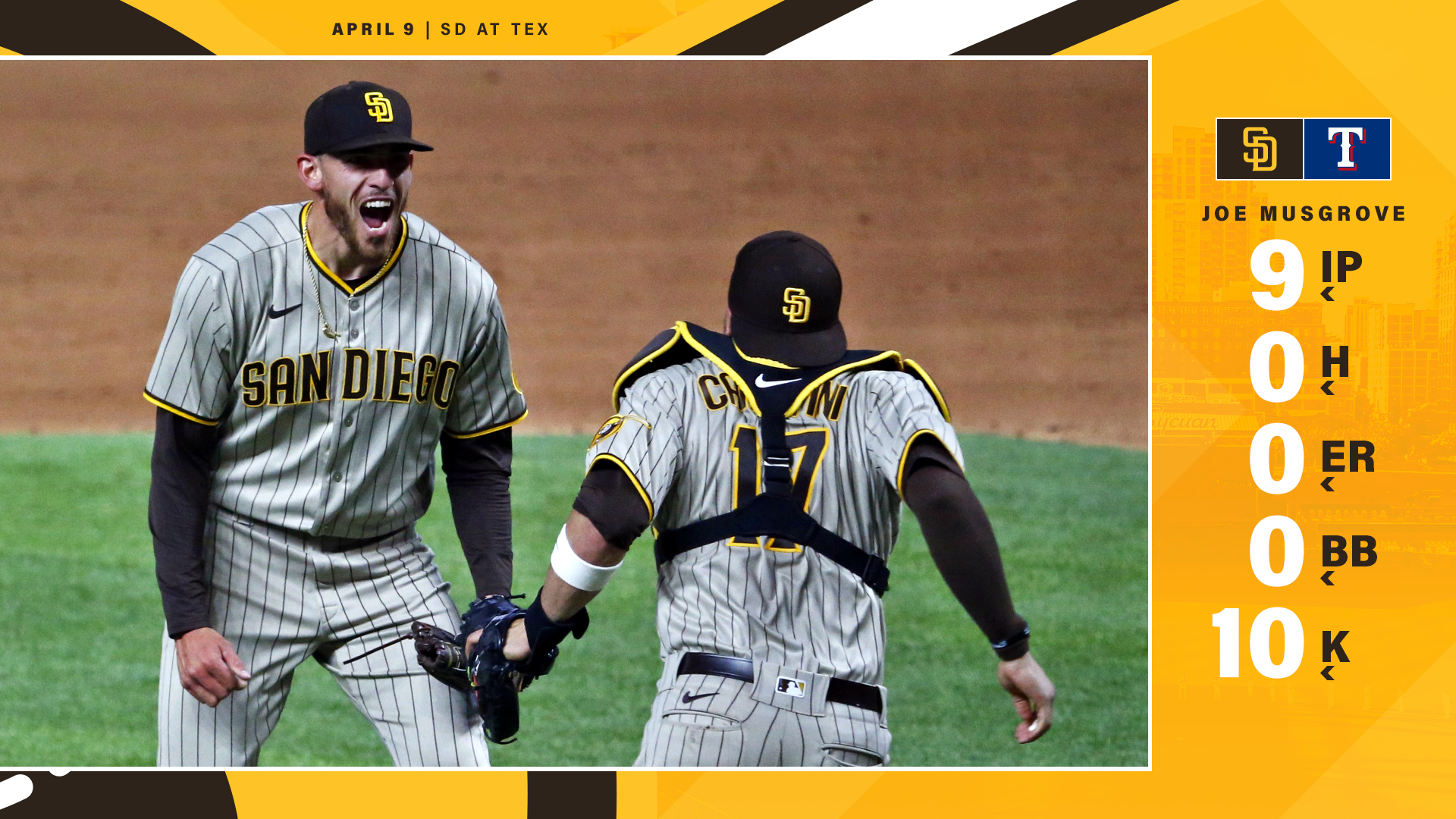 Padres' Joe Musgrove throws historic nohitter for team he rooted for