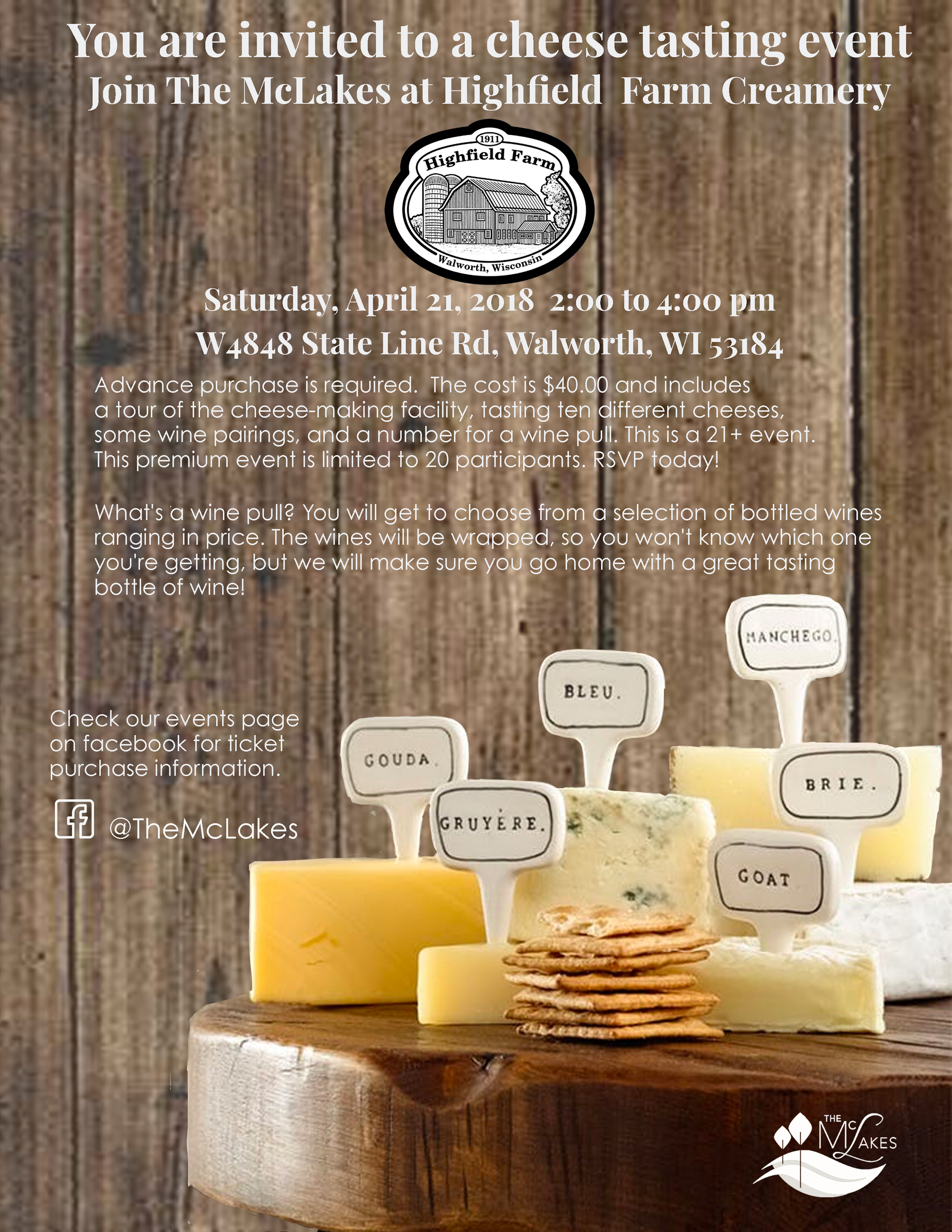 McLakes’ Cheese Tasting Fundraiser Illinois Association of the Deaf