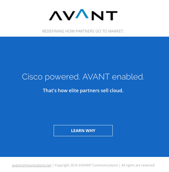 AVANT How do you sell cloud?